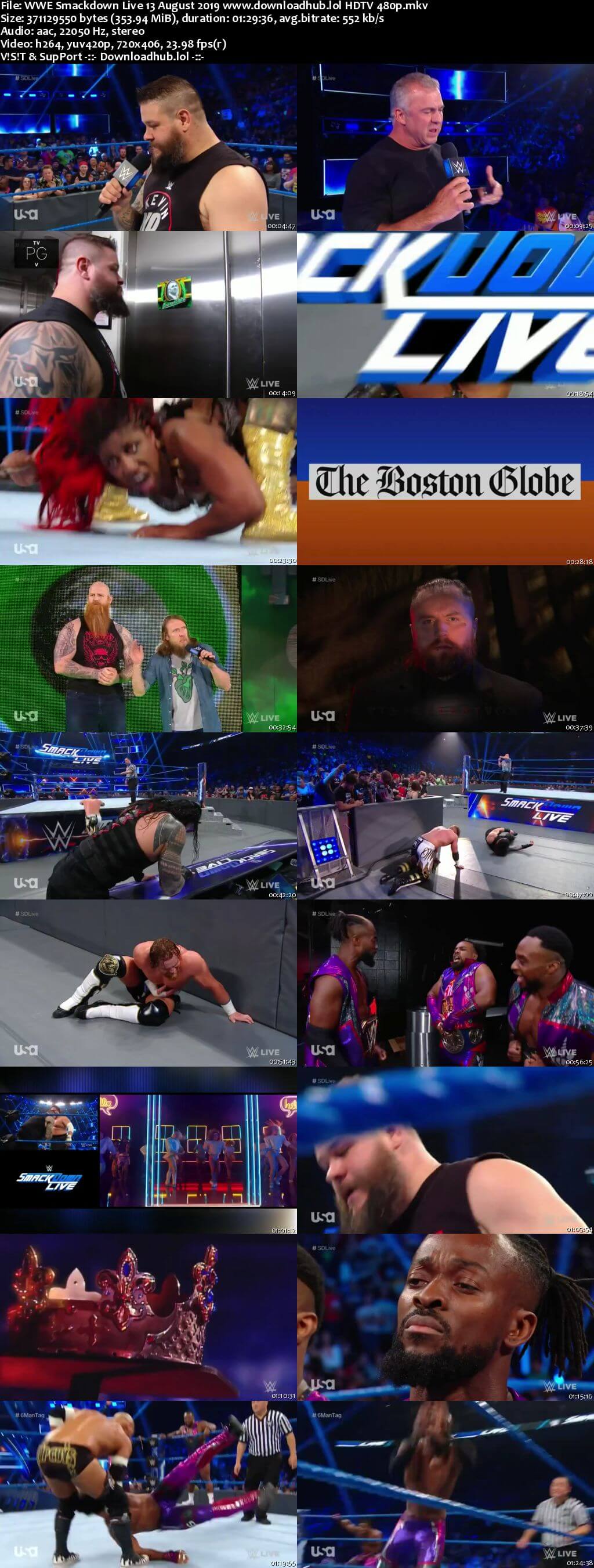 WWE Smackdown Live 13th August 2019 300MB HDTV 480p