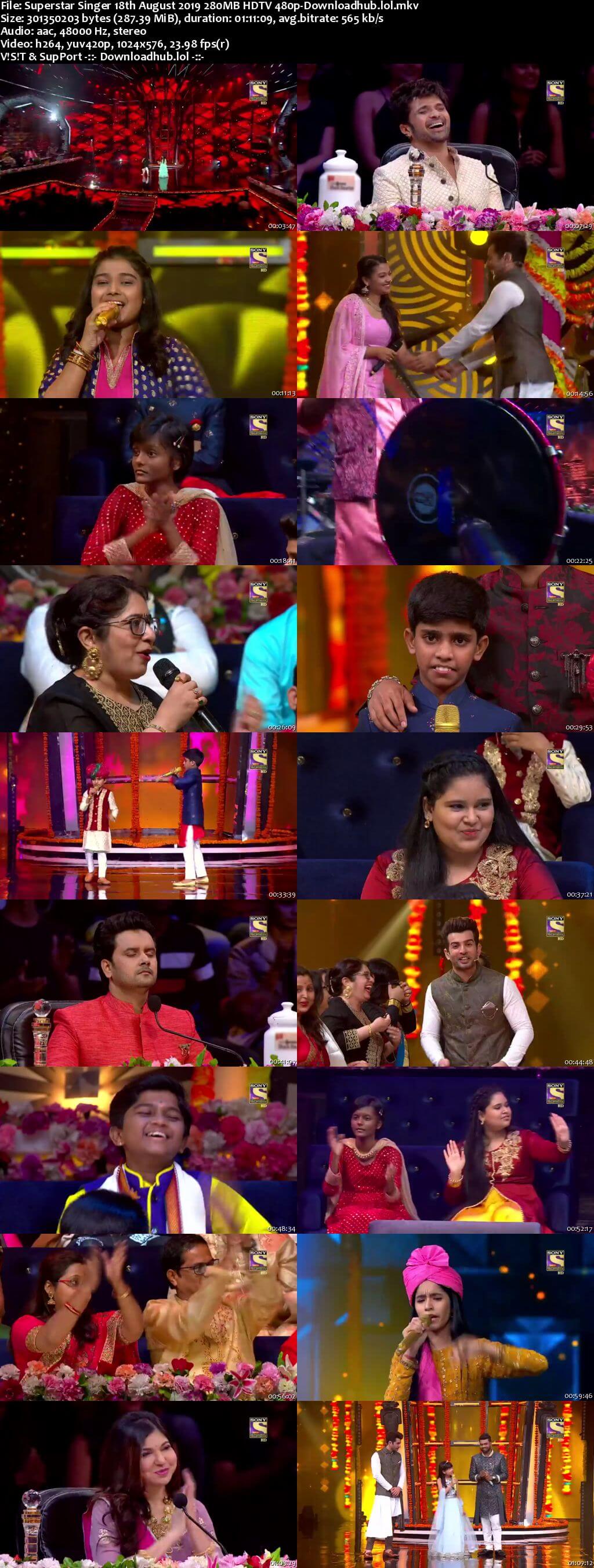 Superstar Singer 18 August 2019 Episode 16 HDTV 480p