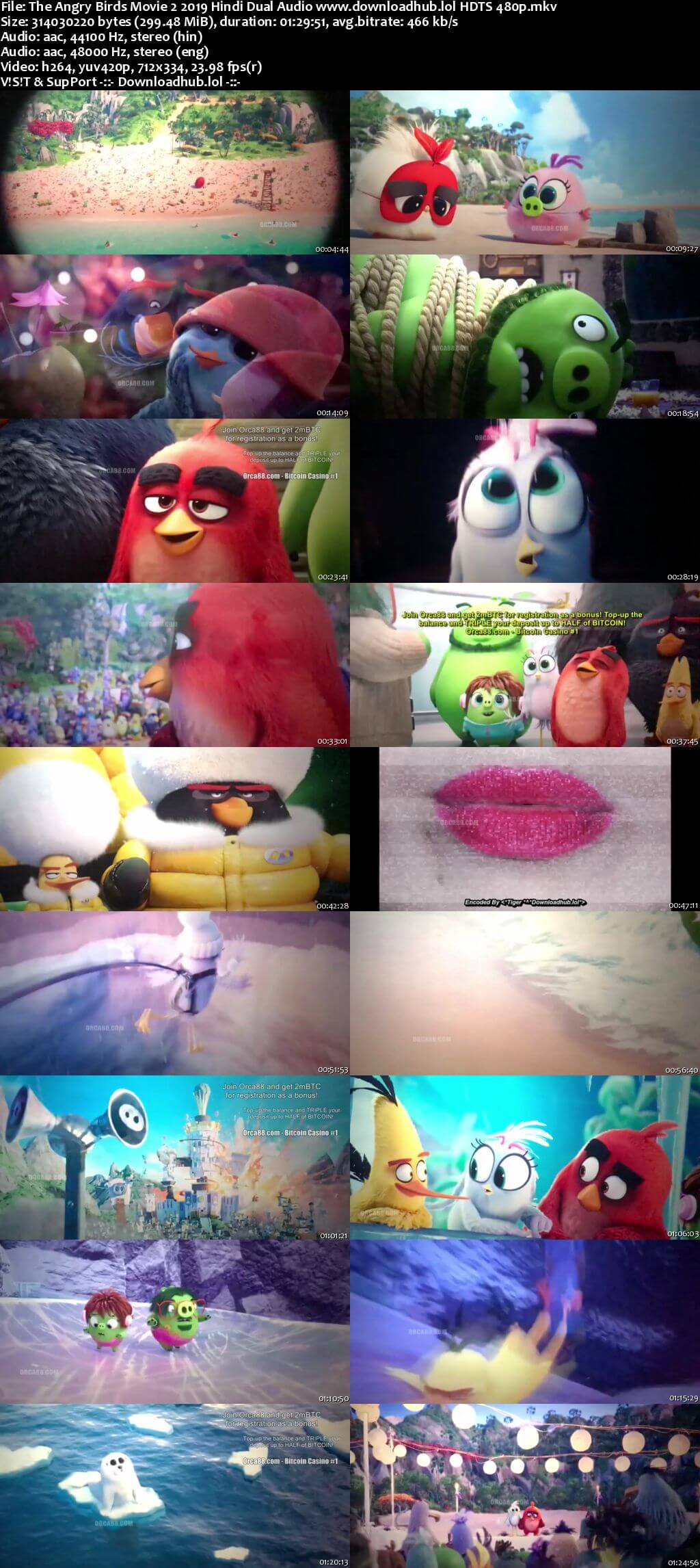 The Angry Birds Movie 2 2019 Hindi Dual Audio 300MB HDTS 480p | Downloadhub