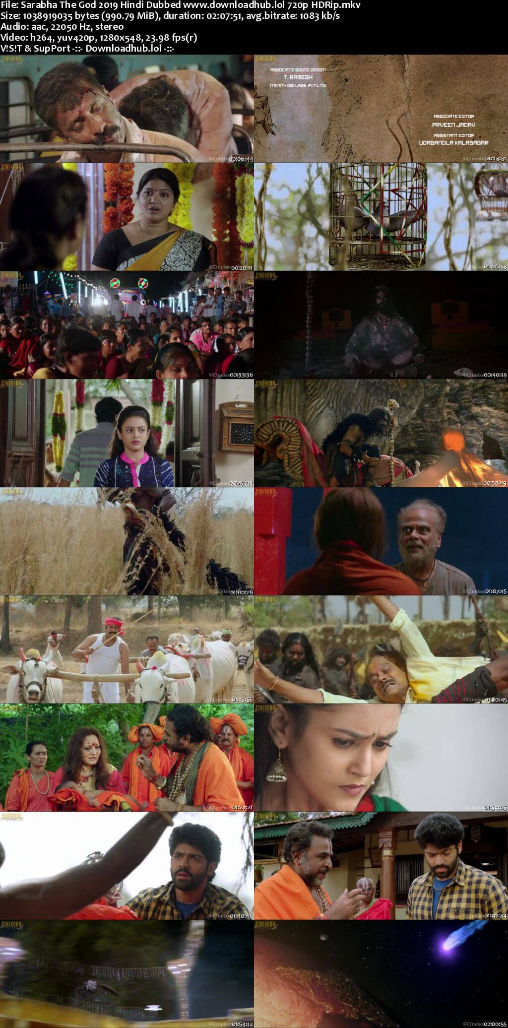 Sarabha The God 2019 Hindi Dubbed 720p HDRip x264