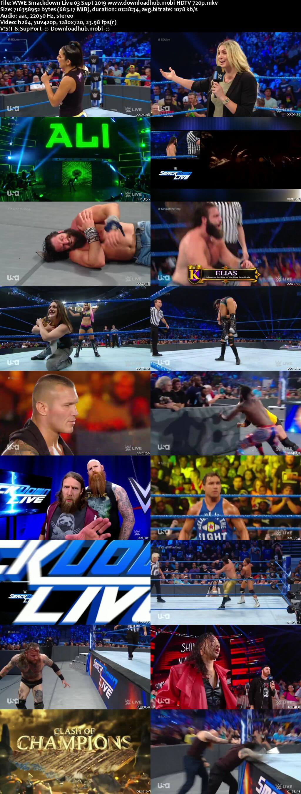 WWE Smackdown Live 3rd September 2019 720p 300MB HDTV 480p