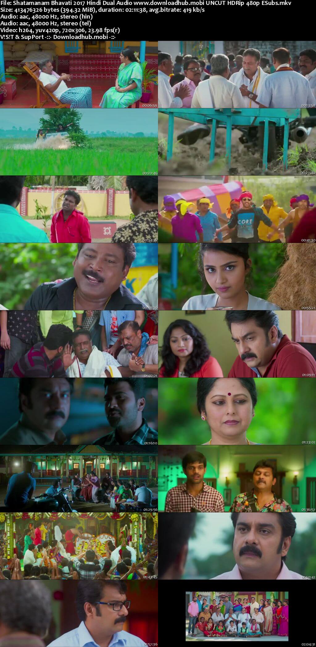 Shatamanam Bhavati 2017 Hindi Dual Audio 400MB UNCUT HDRip 480p ESubs