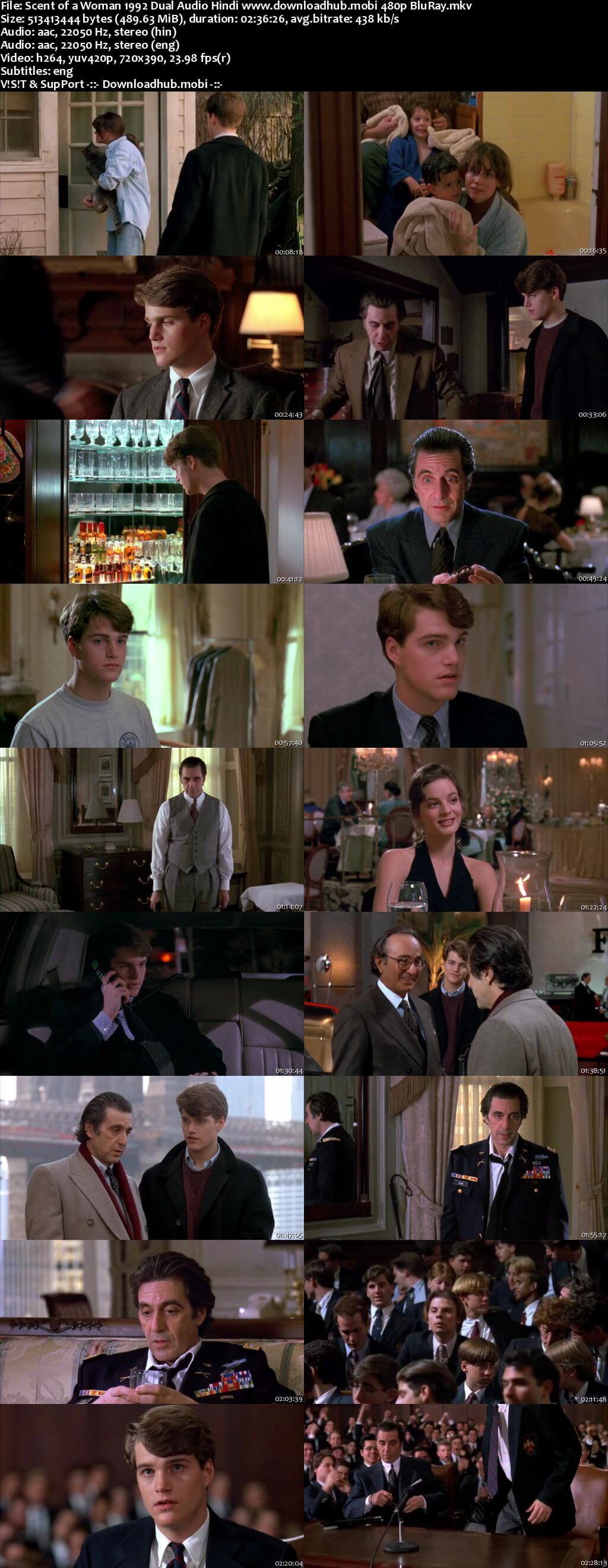 Scent of a Woman 1992 Hindi Dual Audio 450MB BluRay 480p ESubs