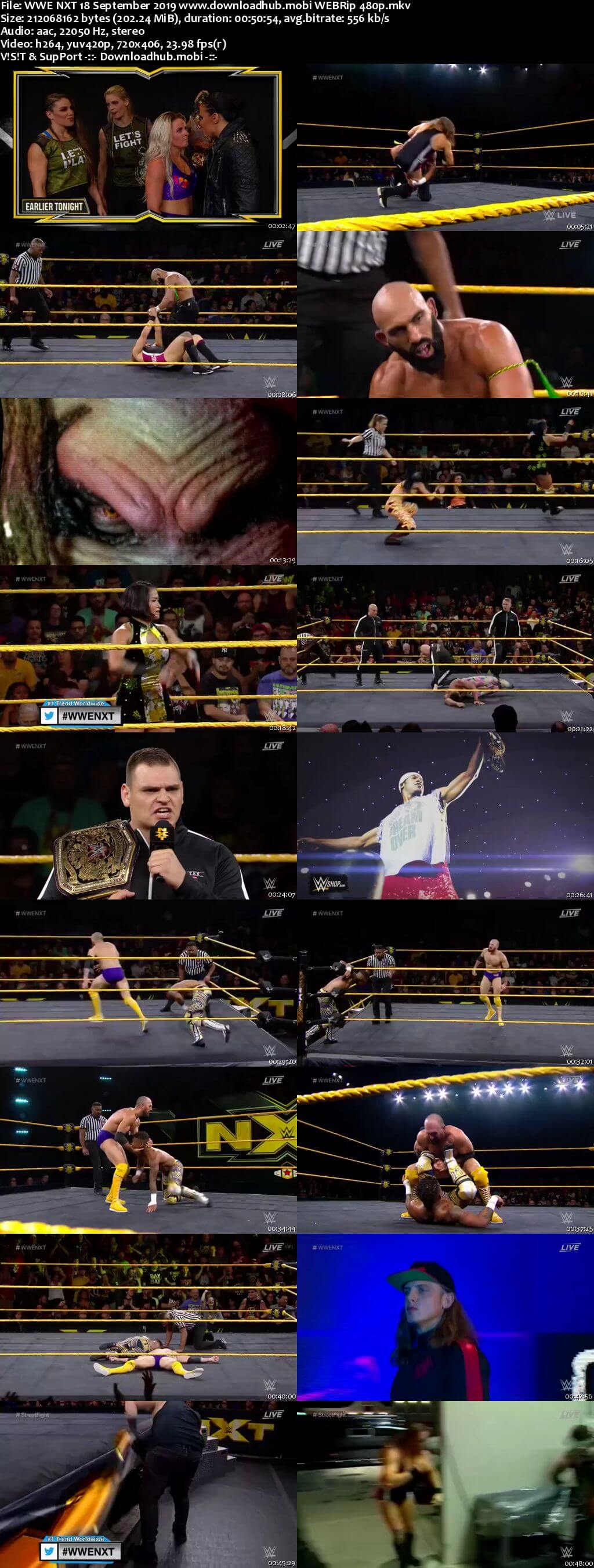 WWE NXT 18th September 2019 200MB HDTV 480p