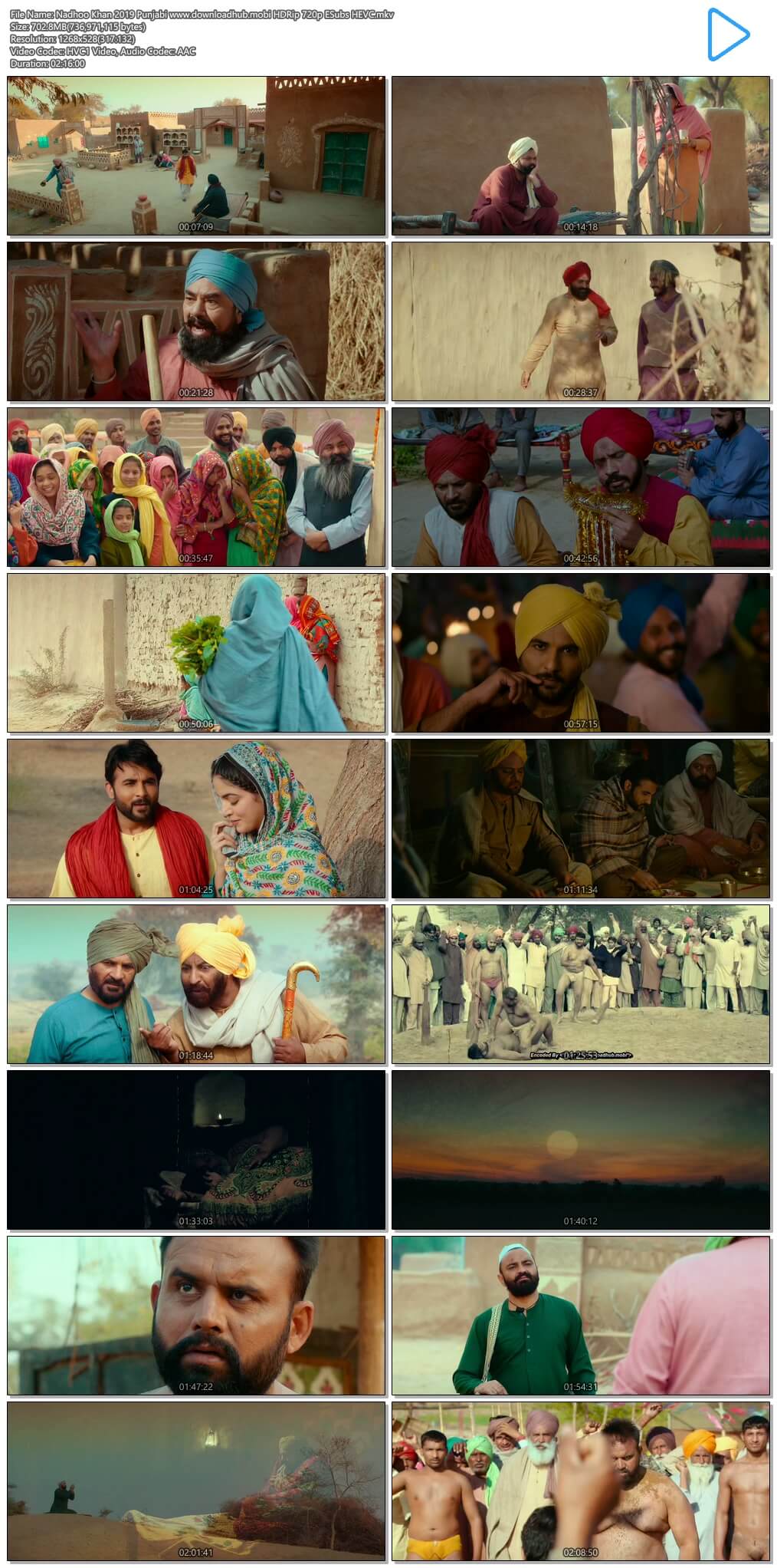 Nadhoo Khan 2019 Punjabi 700MB HDRip 720p ESubs HEVC