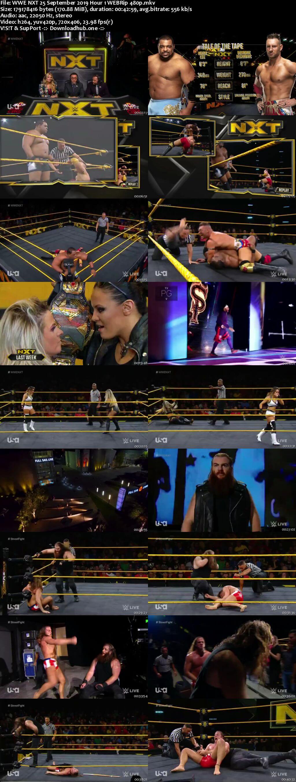 WWE NXT 25th September 2019 200MB HDTV 480p