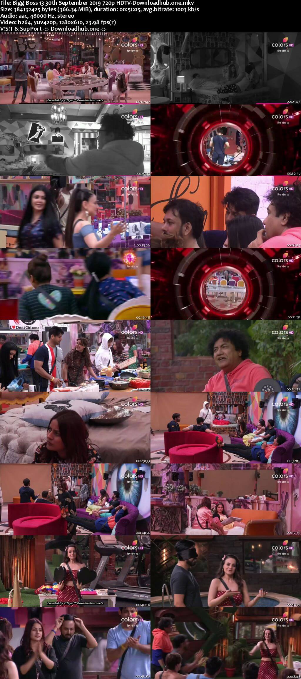 Bigg Boss 13 29 September 2019 Episode 01 HDTV 720p 480p