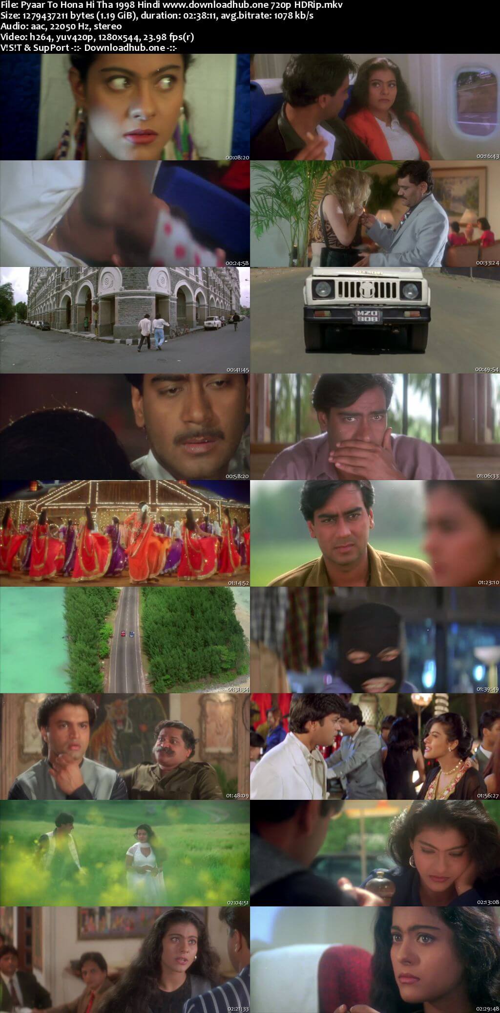 Pyaar To Hona Hi Tha 1998 Hindi 720p HDRip x264