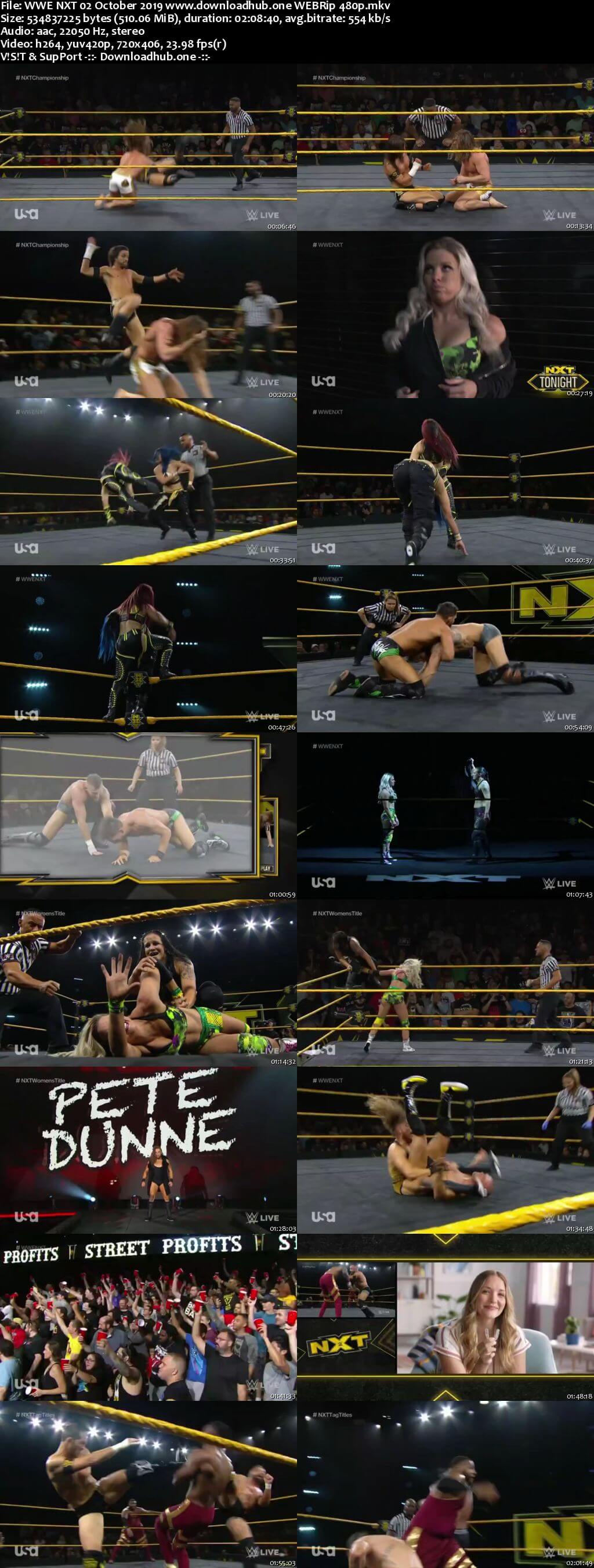 WWE NXT 2nd October 2019 500MB HDTV 480p