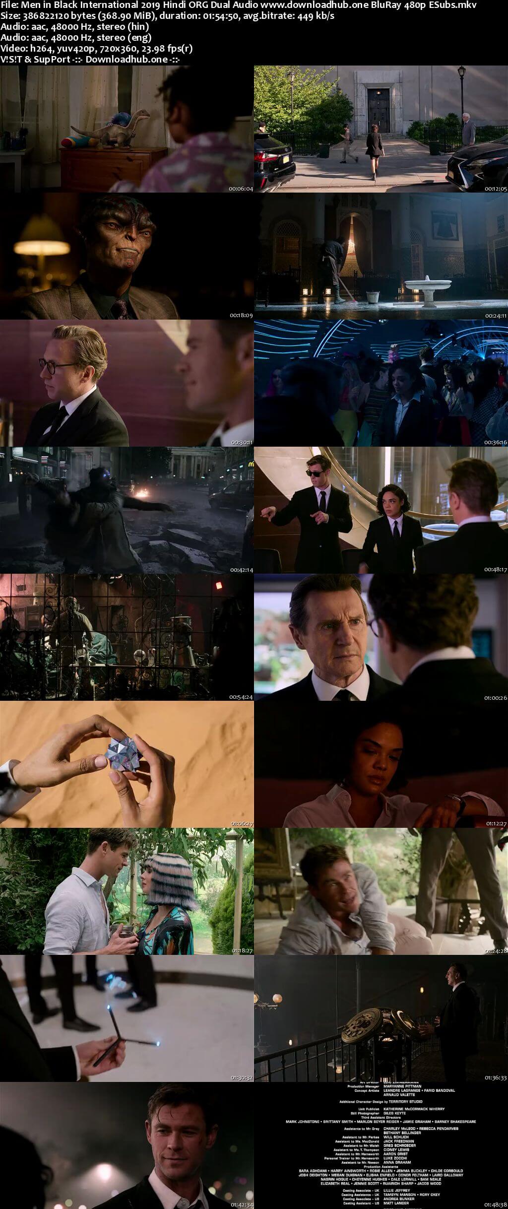 Men in Black International 2019 Hindi ORG Dual Audio 350MB BluRay 480p ESubs