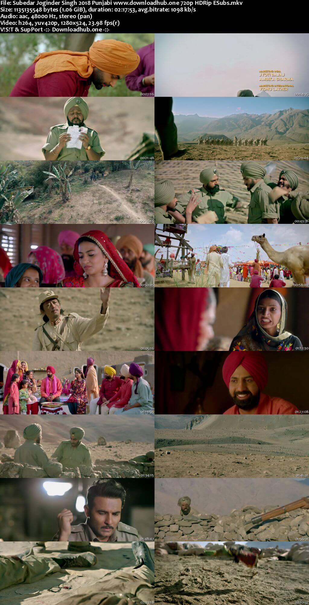 Subedar Joginder Singh 2018 Punjabi 720p HDRip ESubs