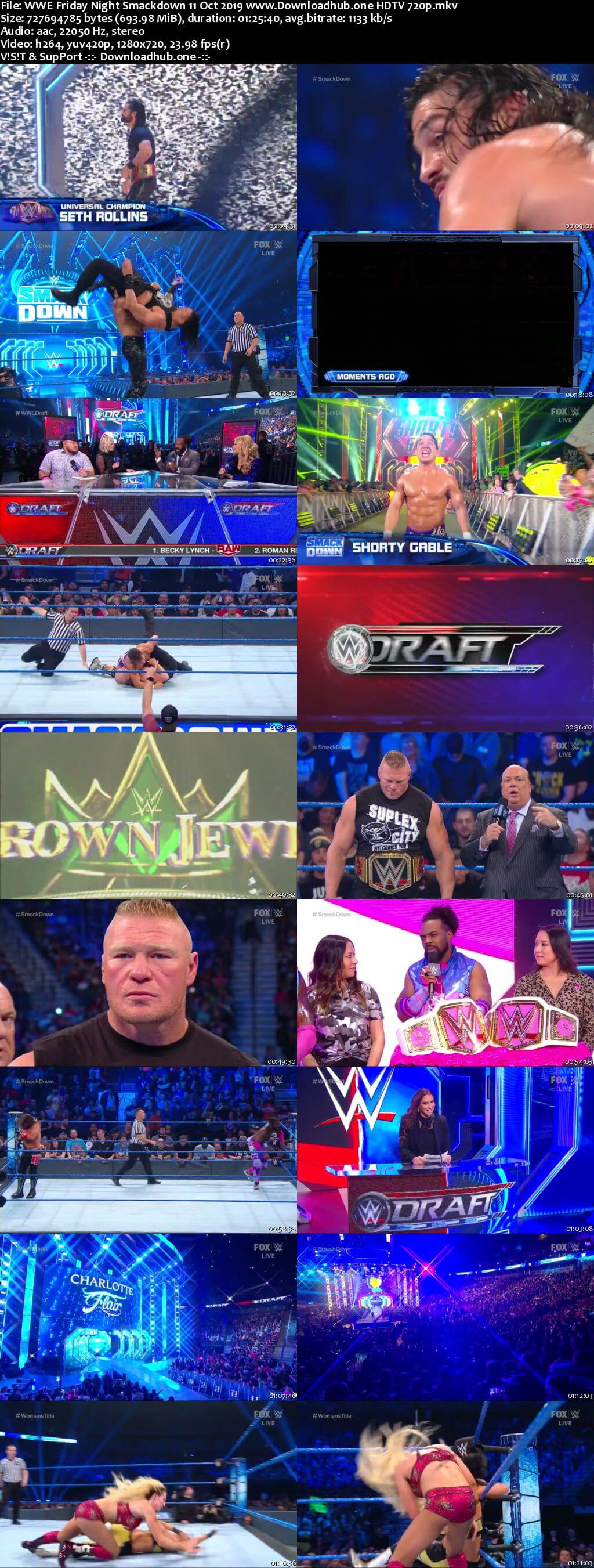 WWE Friday Night Smackdown 11th October 2019 720p 300MB HDTV 480p