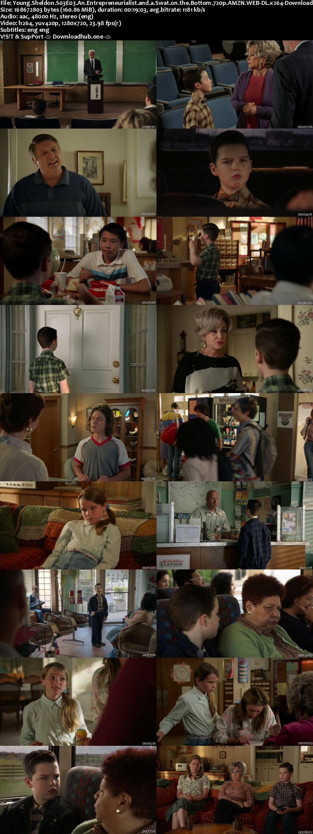 Young Sheldon S03E03 160MB AMZN WEB-DL 720p ESubs