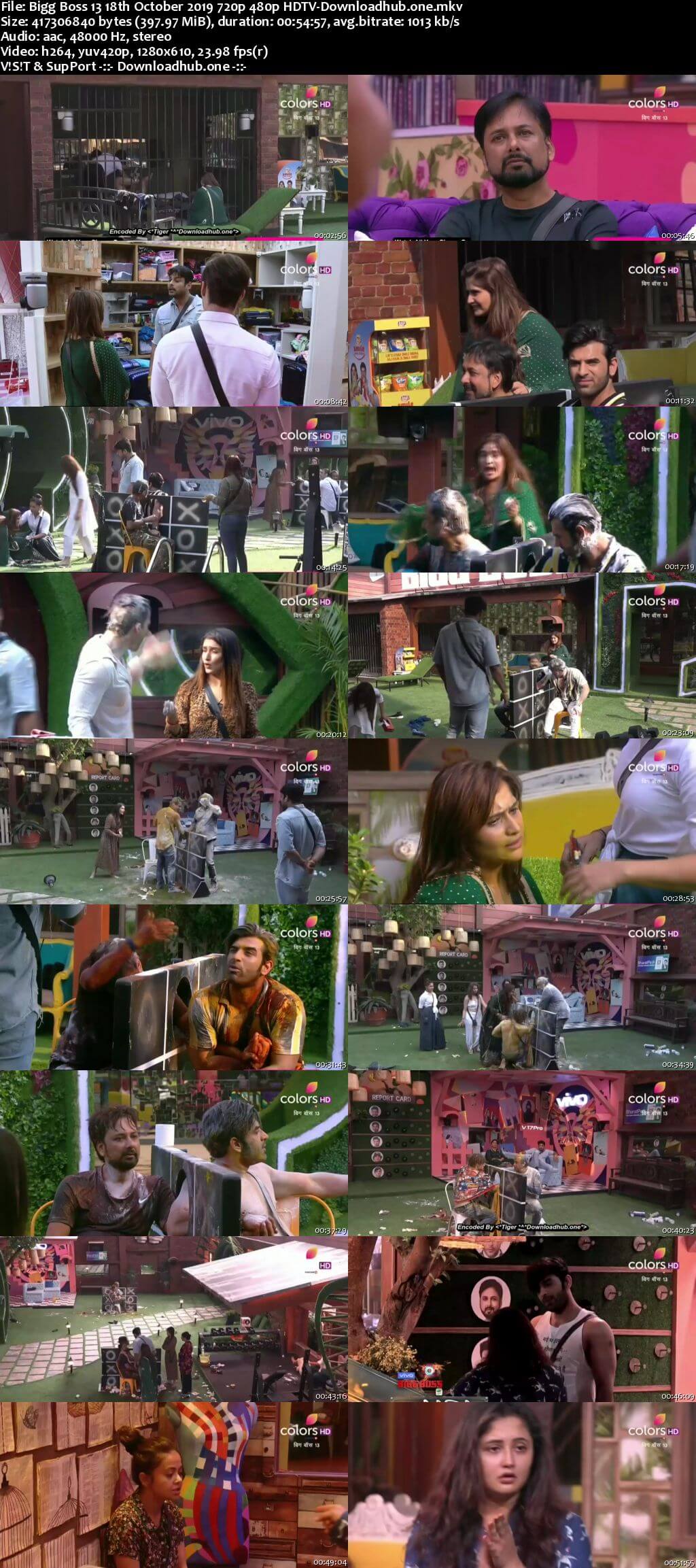 Bigg Boss 13 18 October 2019 Episode 19 HDTV 720p 480p