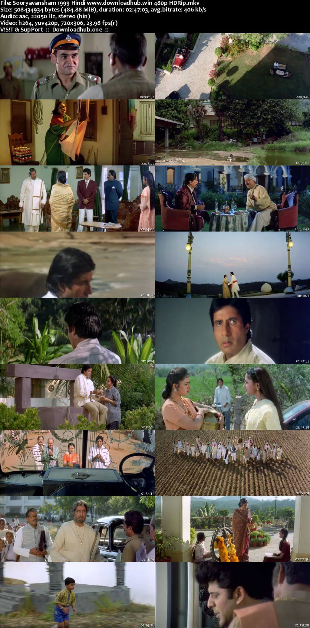 Sooryavansham 1999 Hindi 450MB HDRip 480p