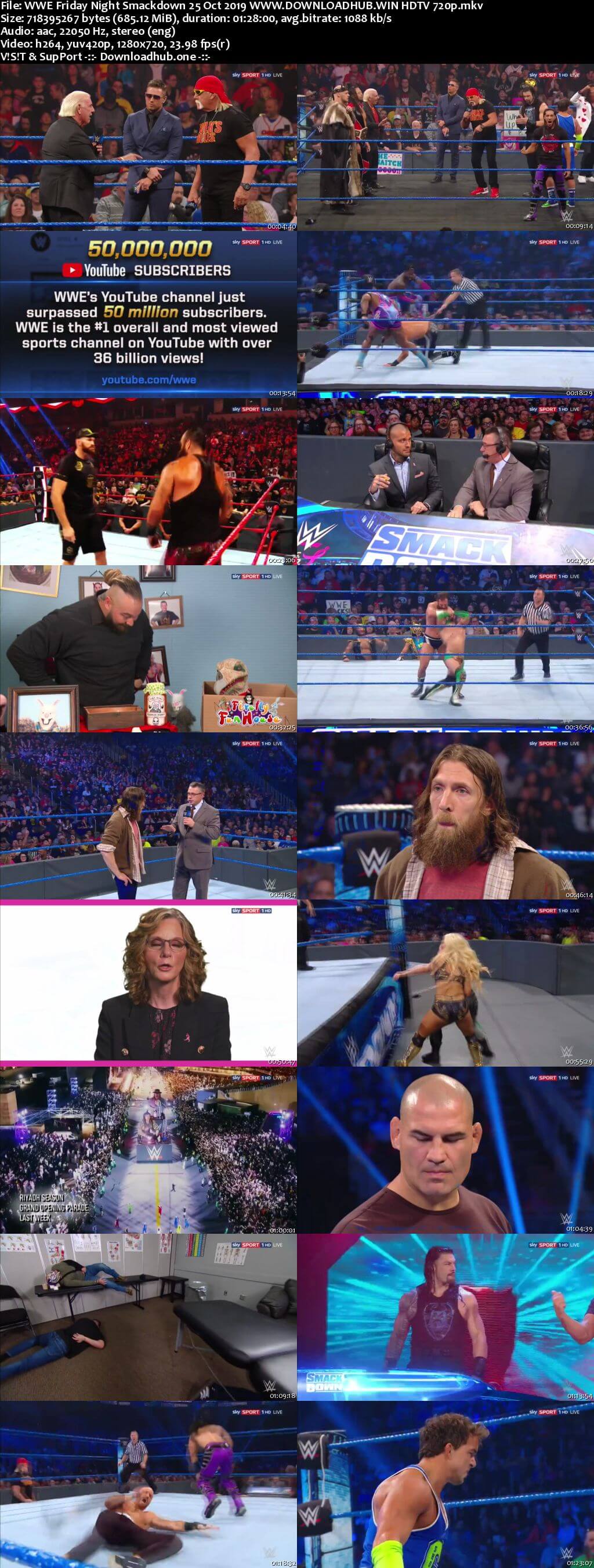 WWE Friday Night Smackdown 25th October 2019 720p 300MB HDTV 480p