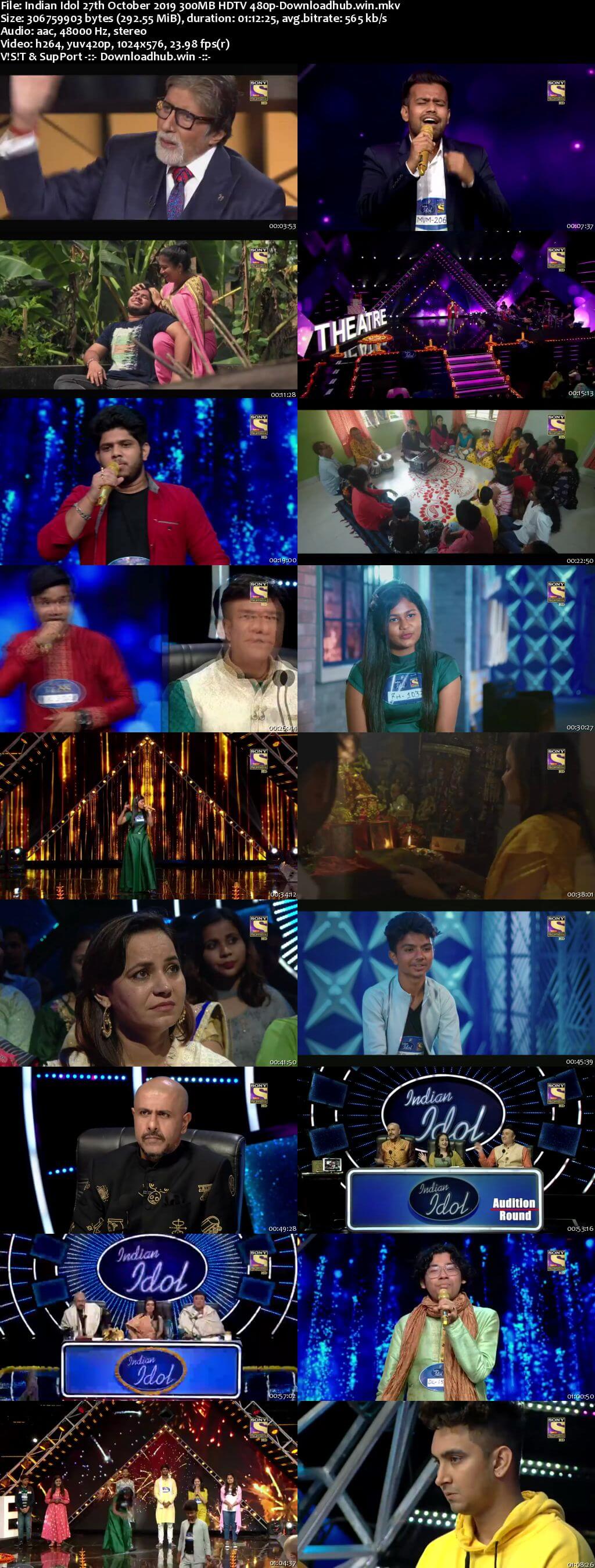 Indian Idol 27 October 2019 Episode 06 HDTV 480p