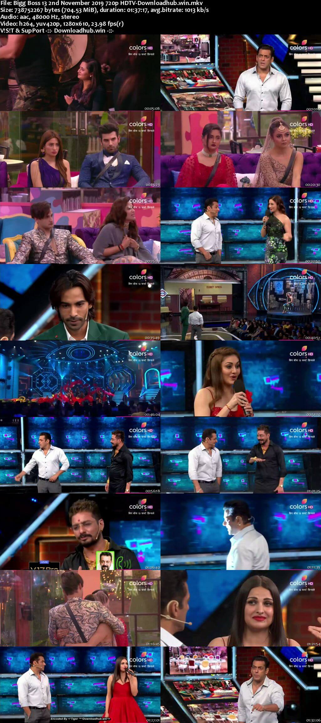 Bigg Boss 13 02 November 2019 Episode 33 HDTV 720p 480p