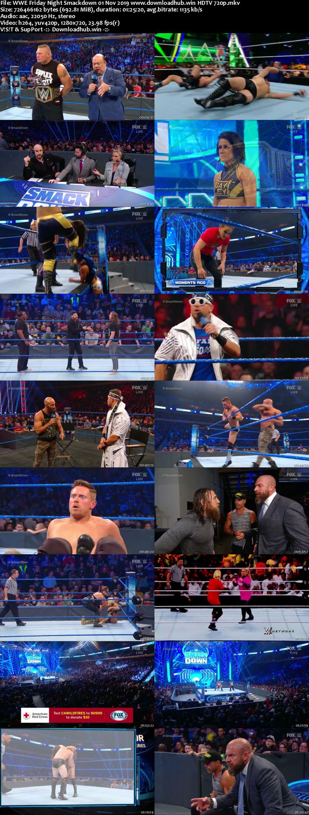 WWE Friday Night Smackdown 1st November 2019 720p 300MB HDTV 480p