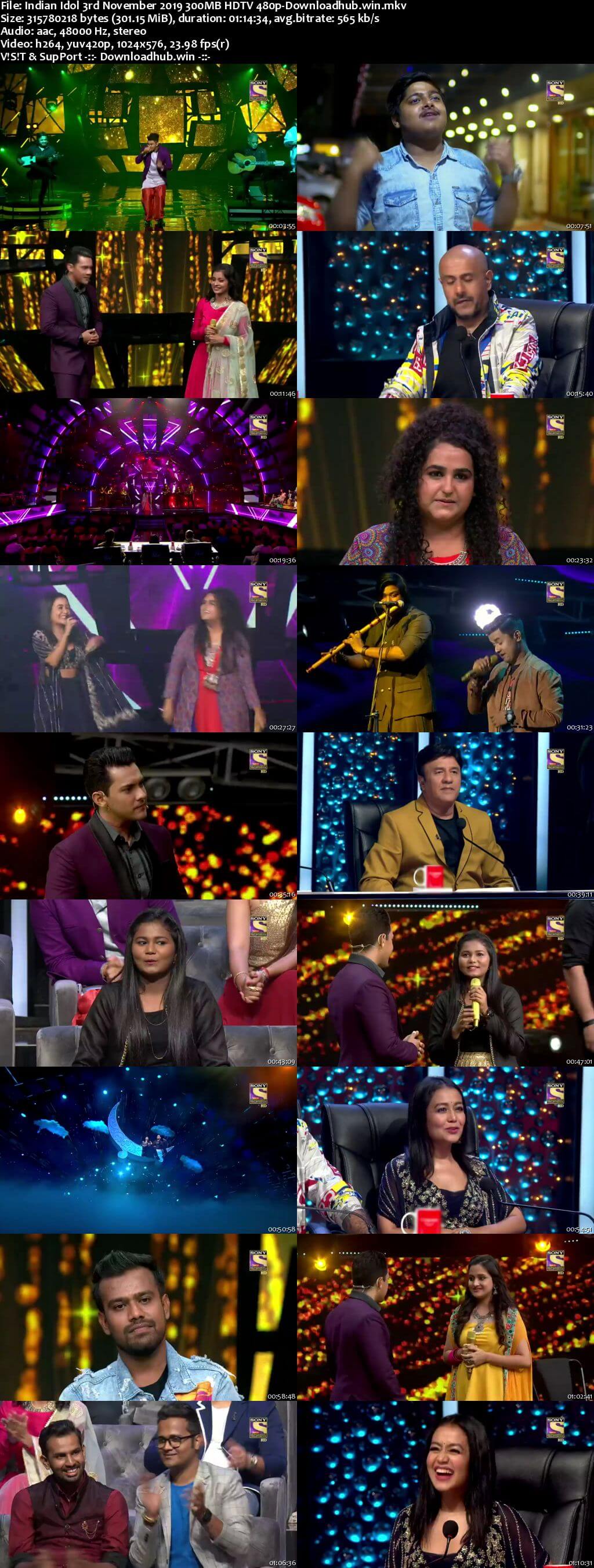 Indian Idol 03 November 2019 Episode 08 HDTV 480p