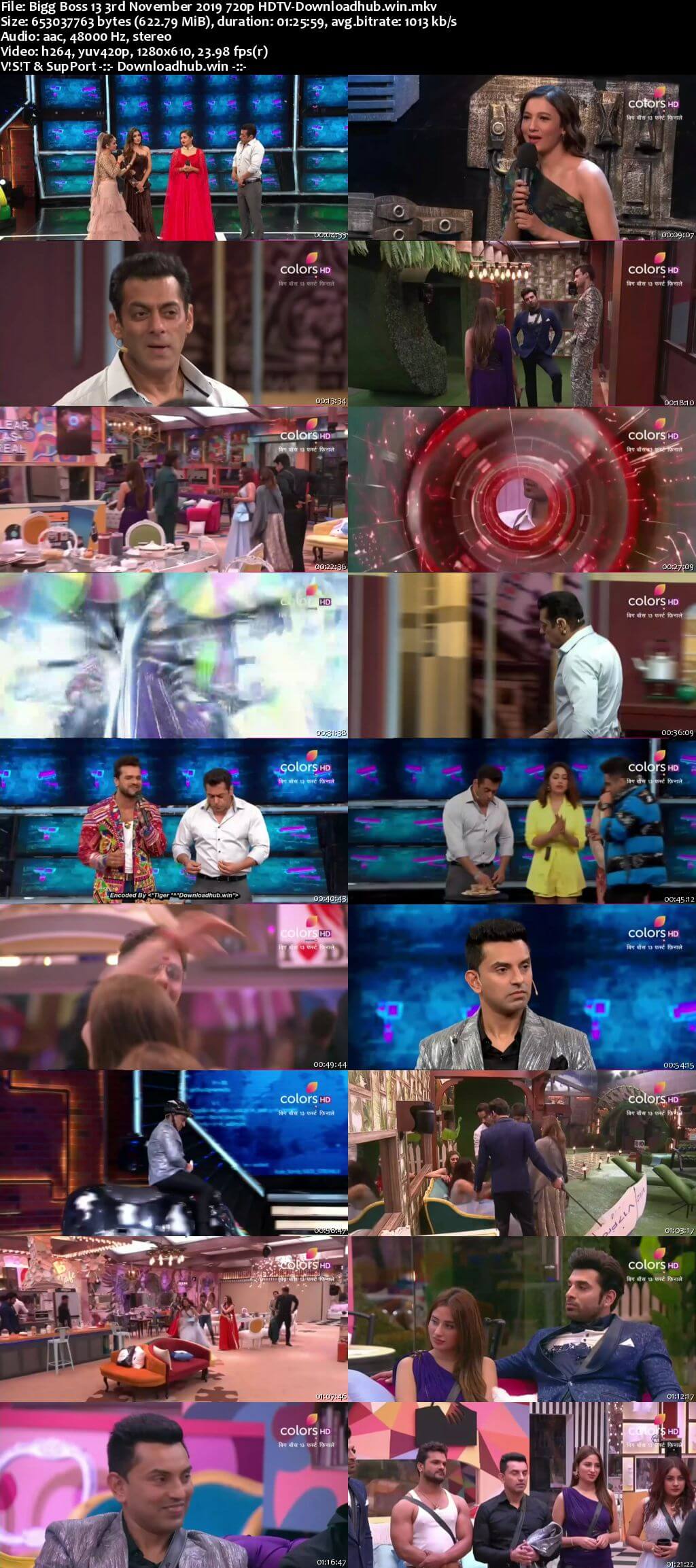 Bigg Boss 13 03 November 2019 Episode 34 HDTV 720p 480p