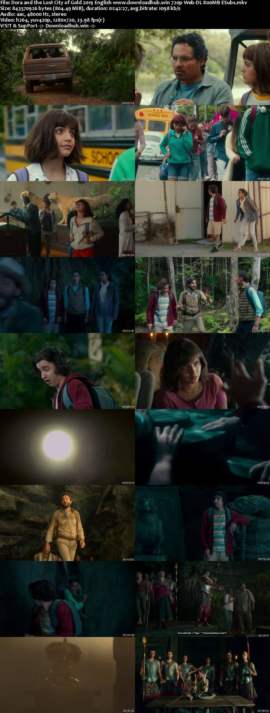 Dora and the Lost City of Gold 2019 English 720p Web-DL 800MB ESubs