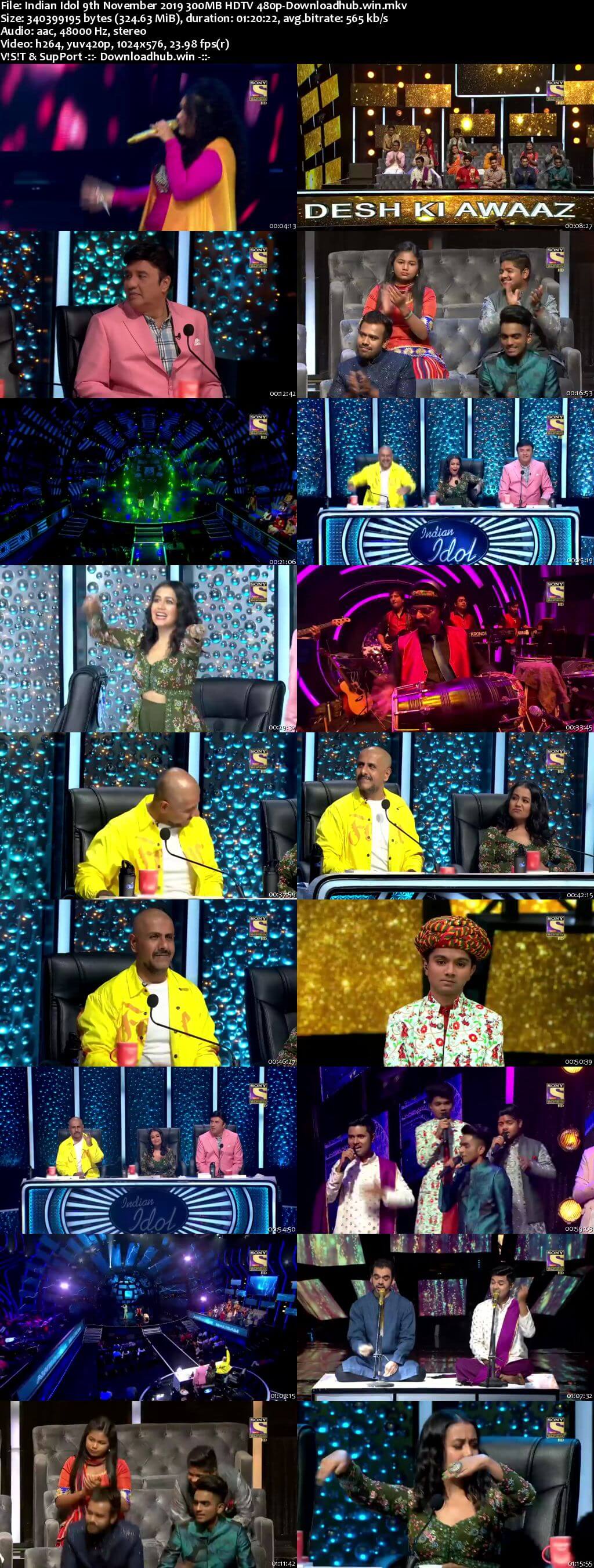 Indian Idol 09 November 2019 Episode 09 HDTV 480p