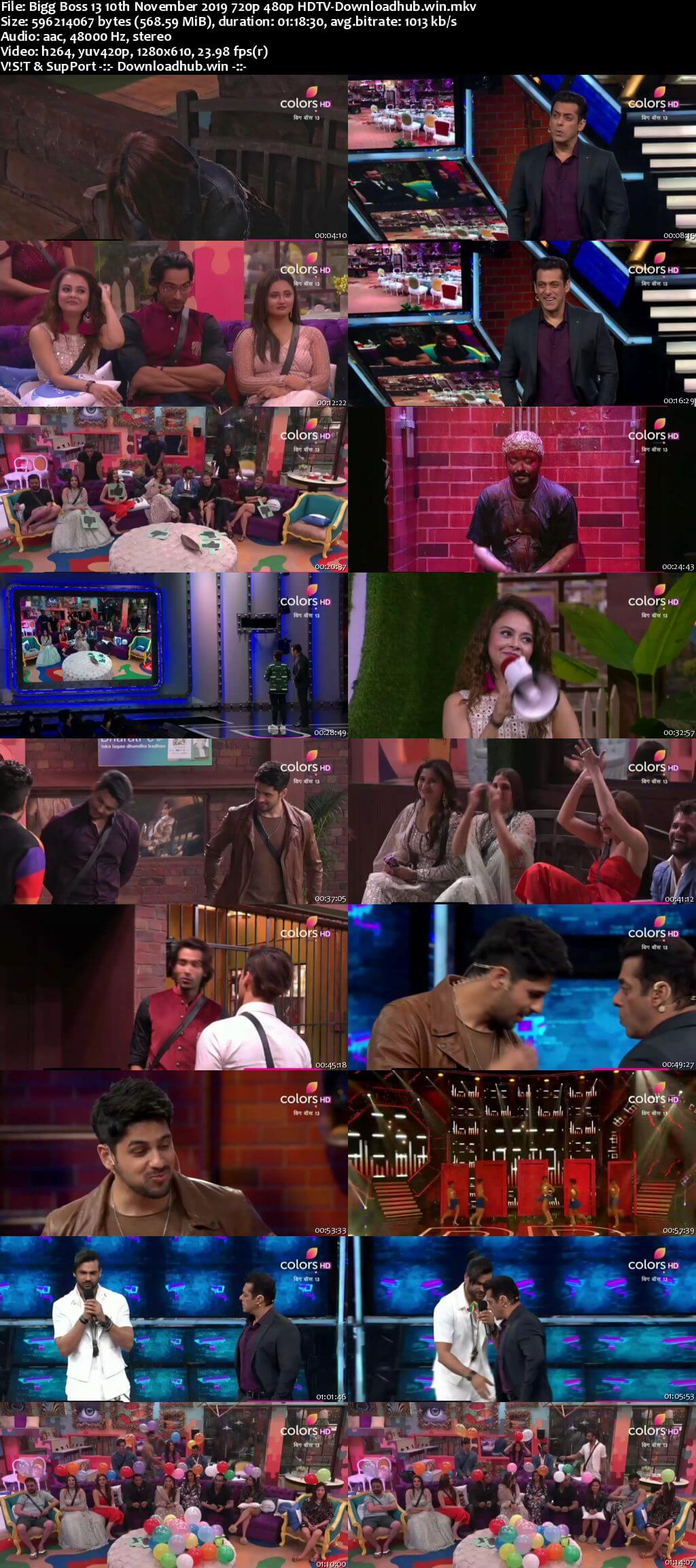 Bigg Boss 13 10 November 2019 Episode 41 HDTV 720p 480p