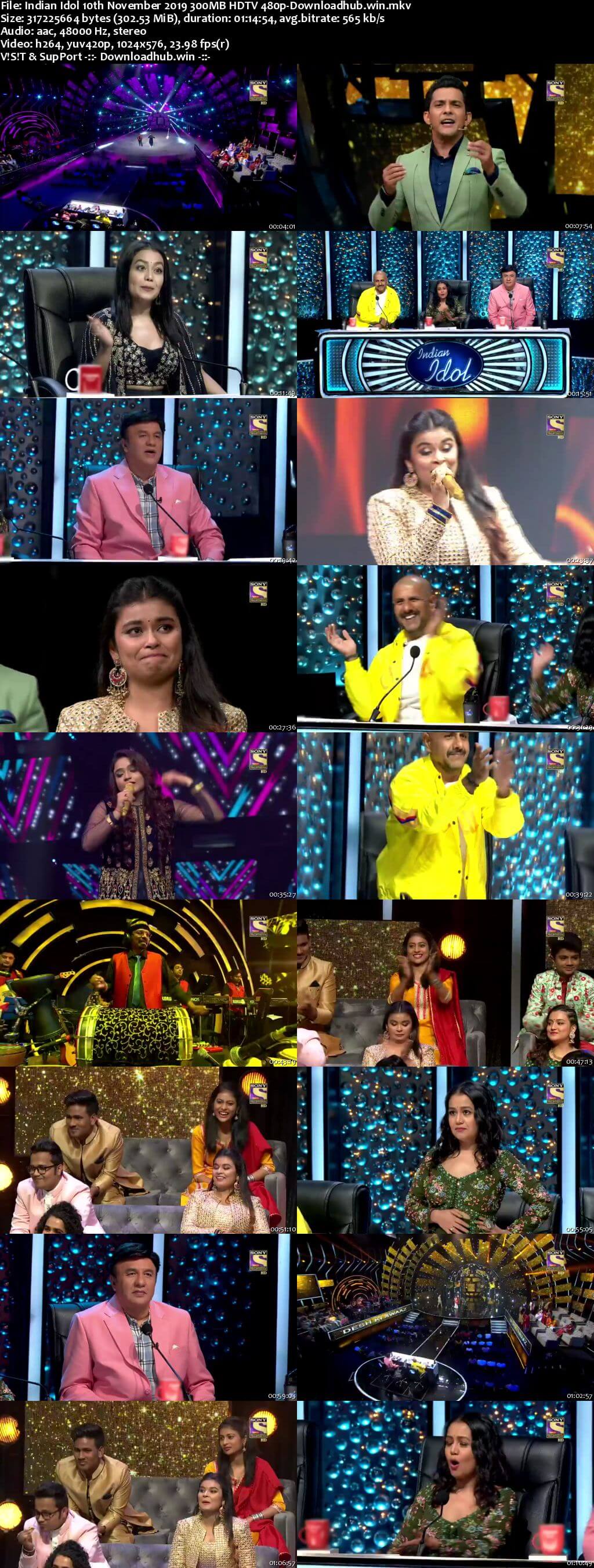 Indian Idol 10 November 2019 Episode 10 HDTV 480p