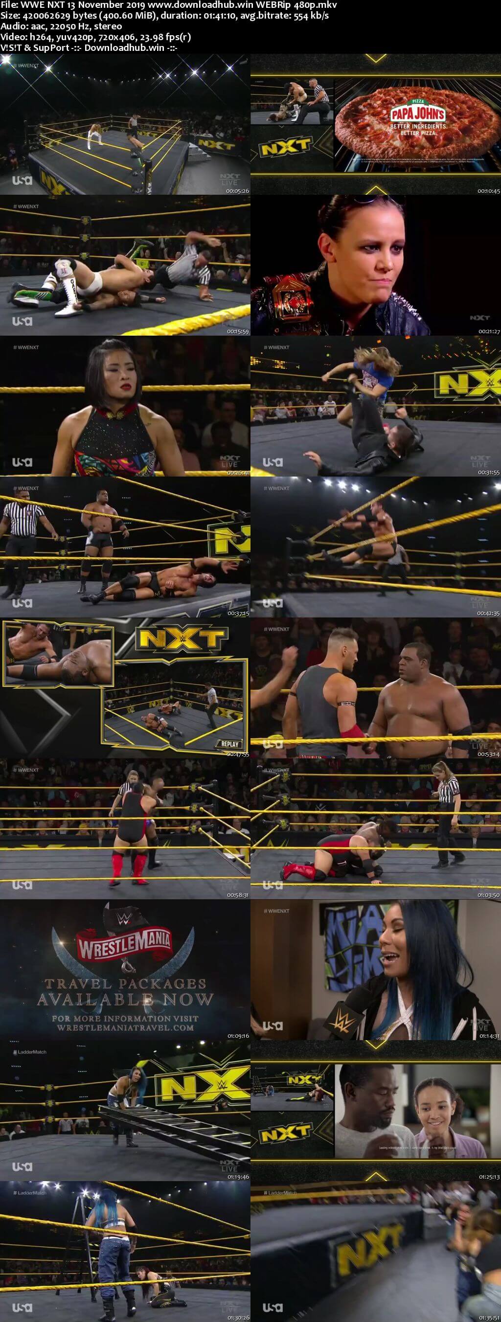 WWE NXT 13th November 2019 400MB HDTV 480p