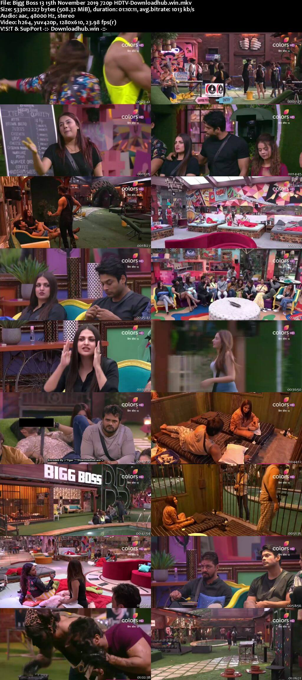 Bigg Boss 13 15 November 2019 Episode 46 HDTV 720p 480p