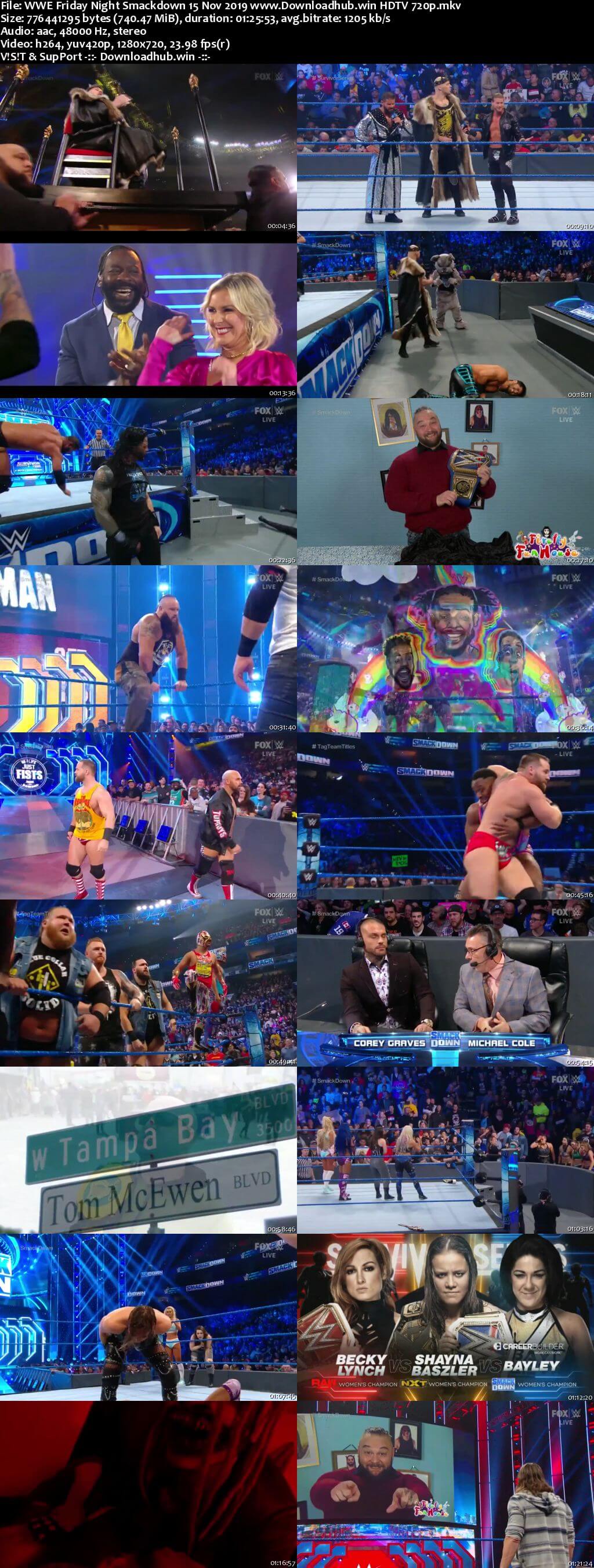 WWE Friday Night Smackdown 15th November 2019 720p 300MB HDTV 480p