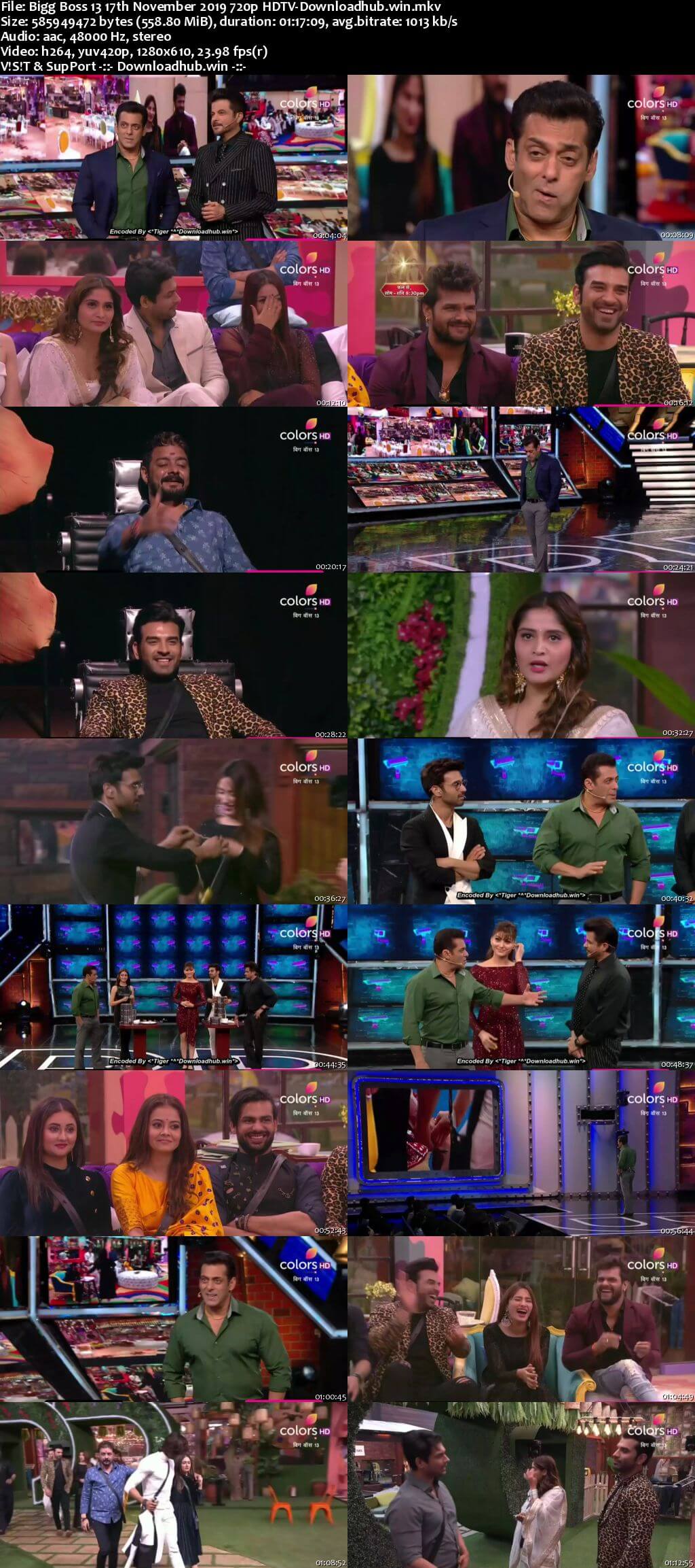 Bigg Boss 13 17 November 2019 Episode 48 HDTV 720p 480p