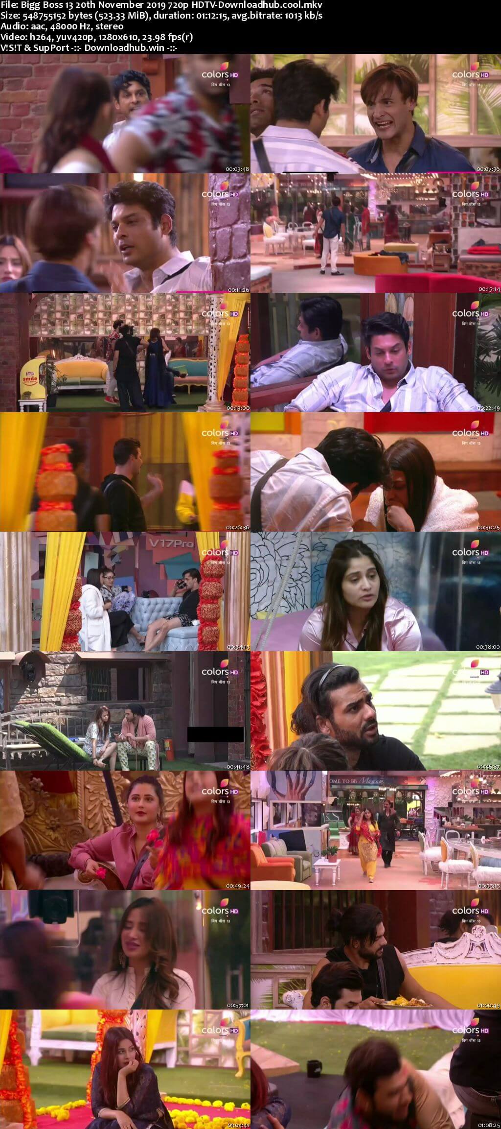 Bigg Boss 13 20 November 2019 Episode 51 HDTV 720p 480p