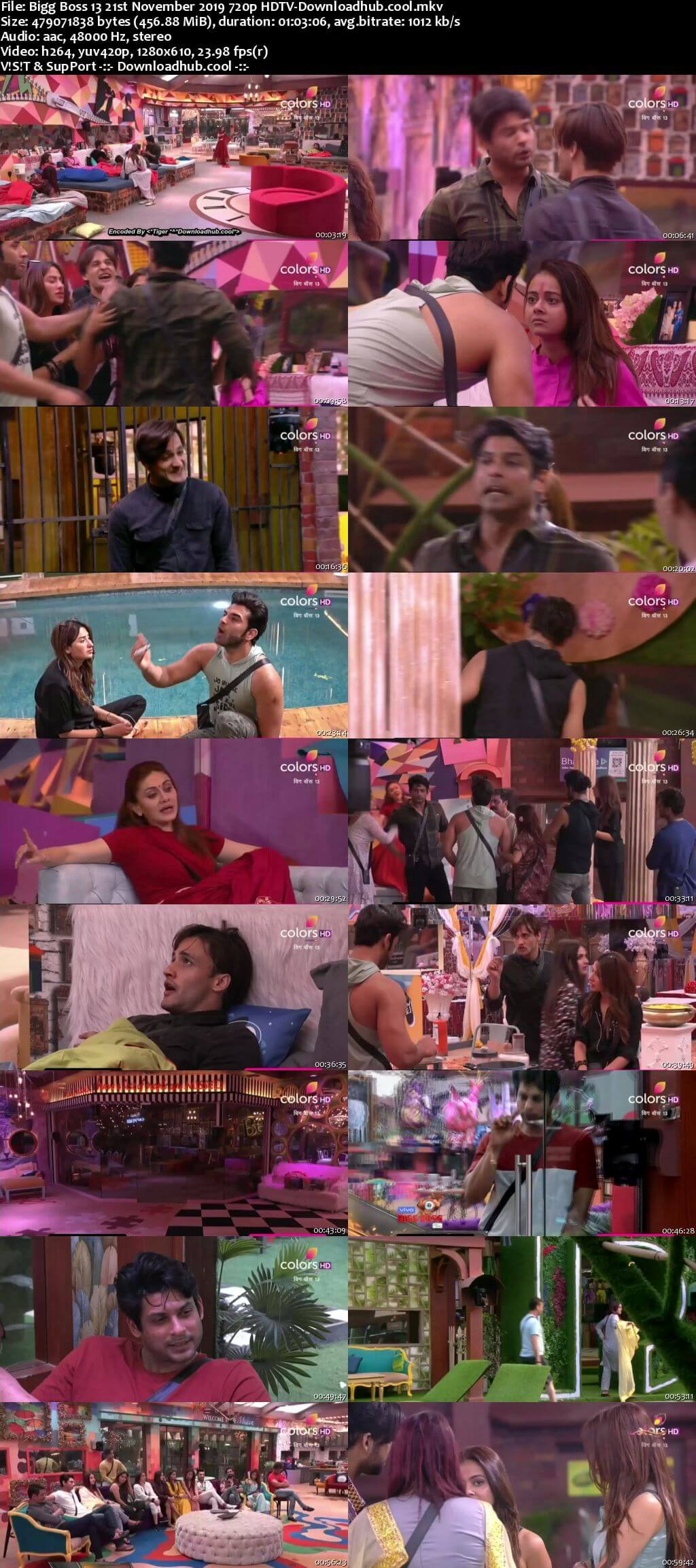 Bigg Boss 13 21 November 2019 Episode 52 HDTV 720p 480p