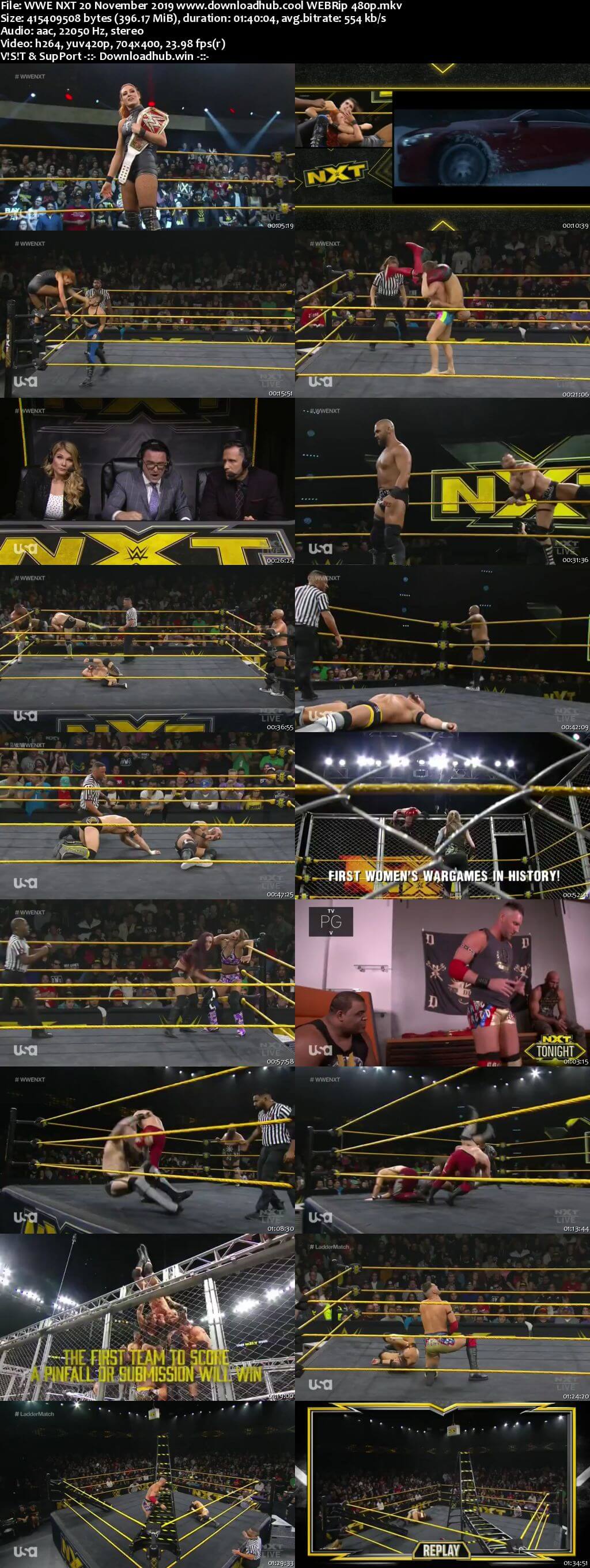 WWE NXT 20th November 2019 400MB HDTV 480p