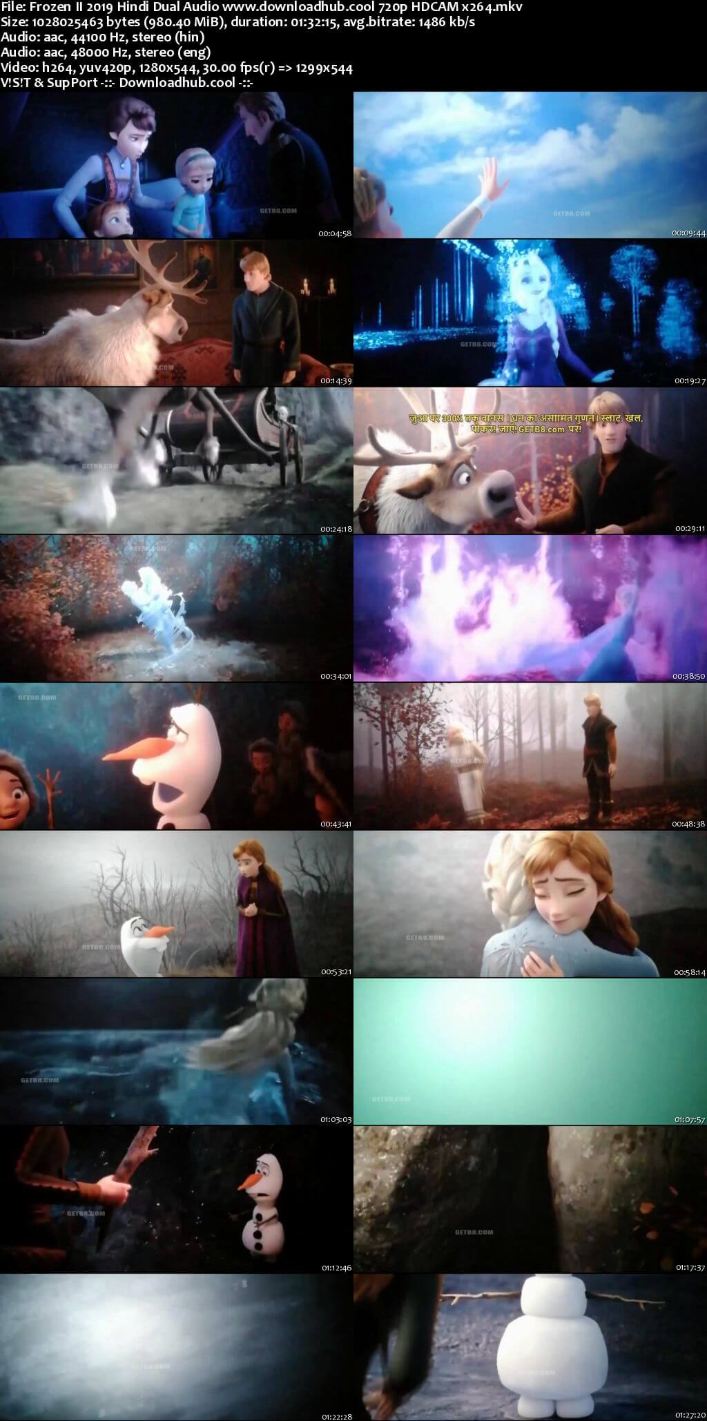 Frozen II 2019 Hindi Dual Audio 720p HDCAM x264