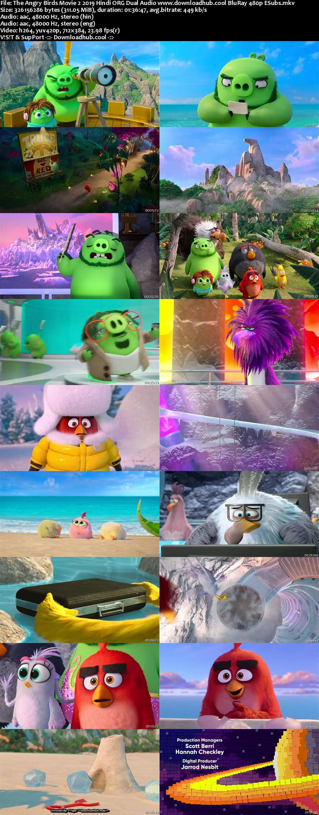 The Angry Birds Movie 2 2019 Hindi ORG Dual Audio 300MB BluRay 480p ESubs