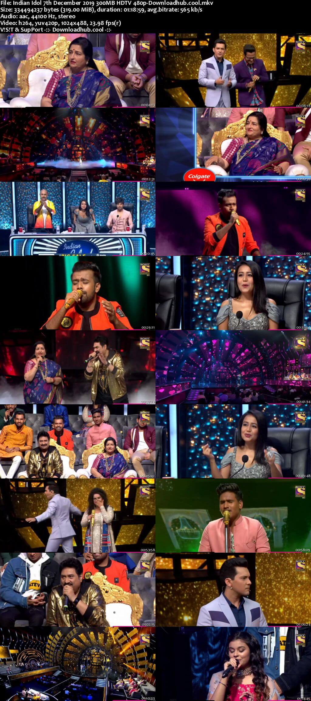 Indian Idol 07 December 2019 Episode 17 HDTV 480p