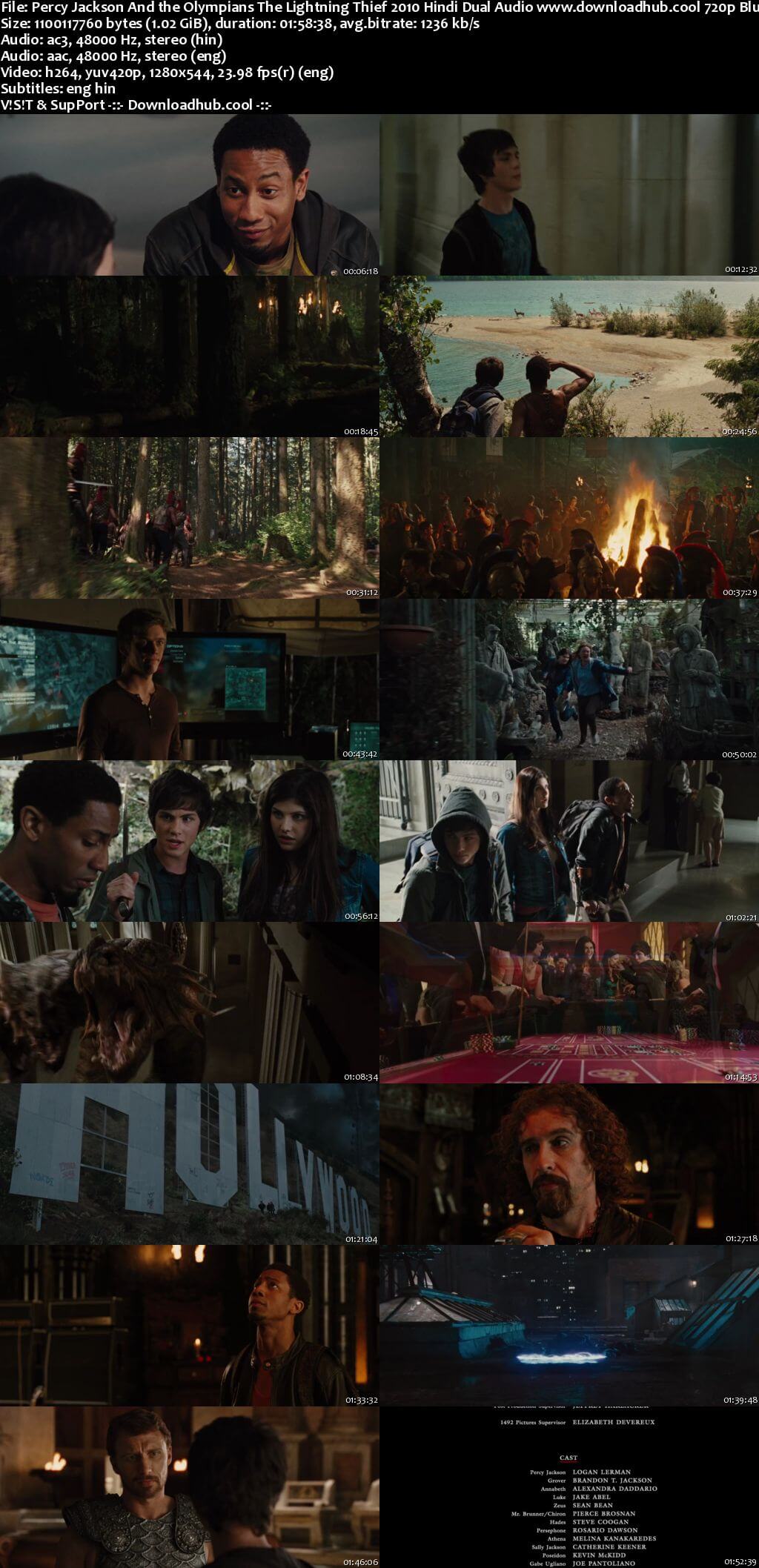 Percy Jackson And the Olympians The Lightning Thief 2010 Hindi Dual Audio 720p BluRay ESubs