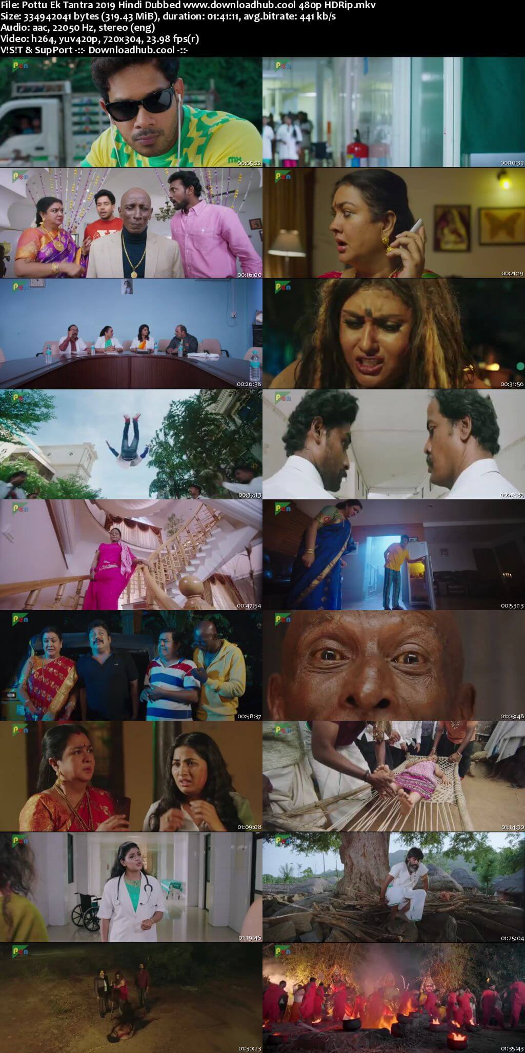 Pottu Ek Tantra 2019 Hindi Dubbed 300MB HDRip 480p