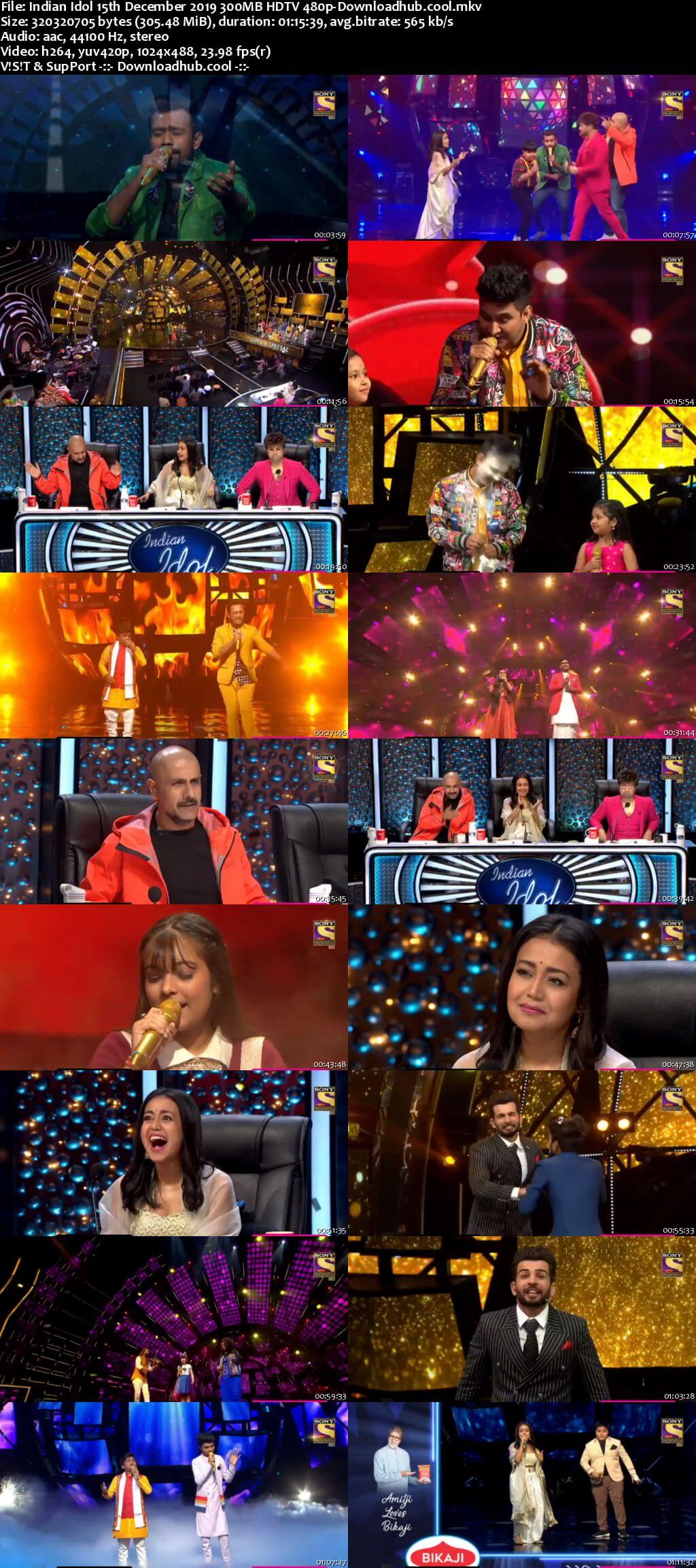 Indian Idol 15 December 2019 Episode 20 HDTV 480p