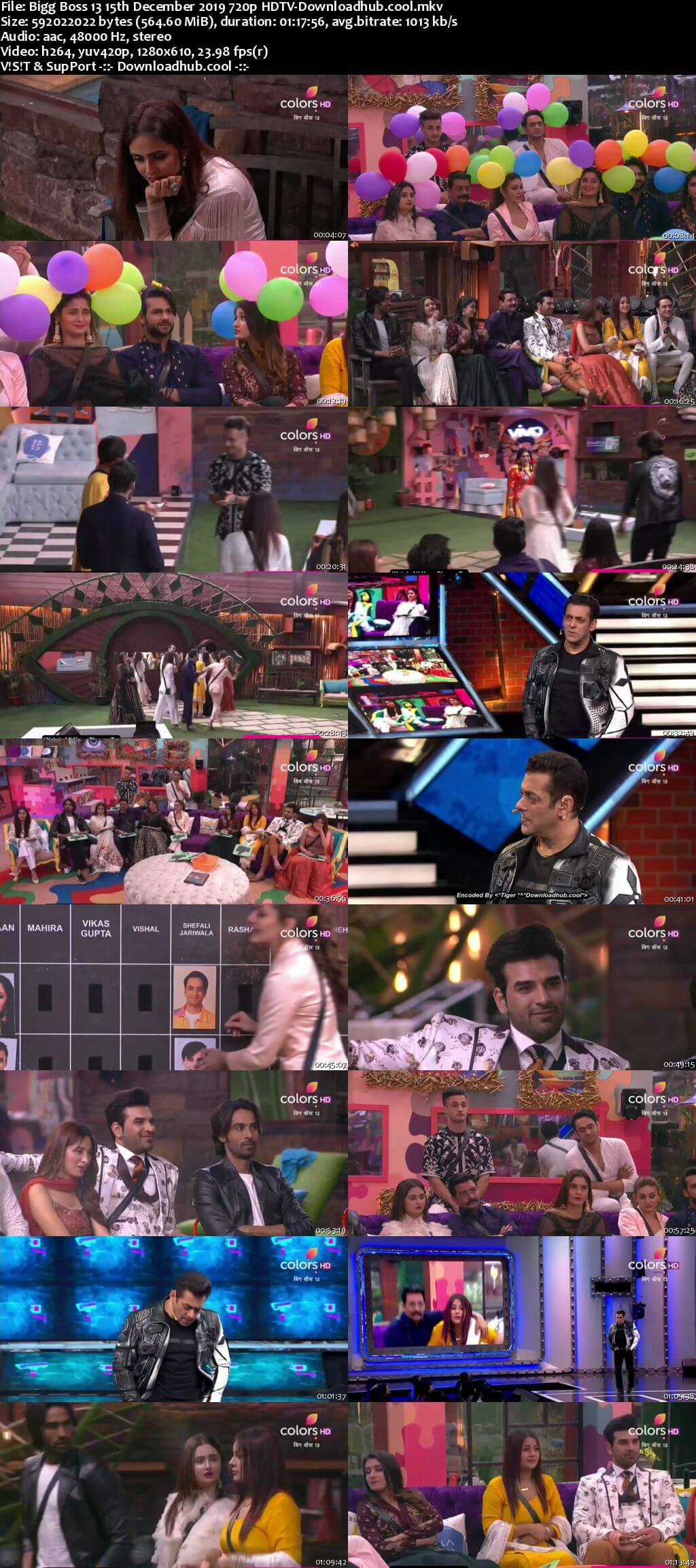 Bigg Boss 13 15 December 2019 Episode 76 HDTV 720p 480p