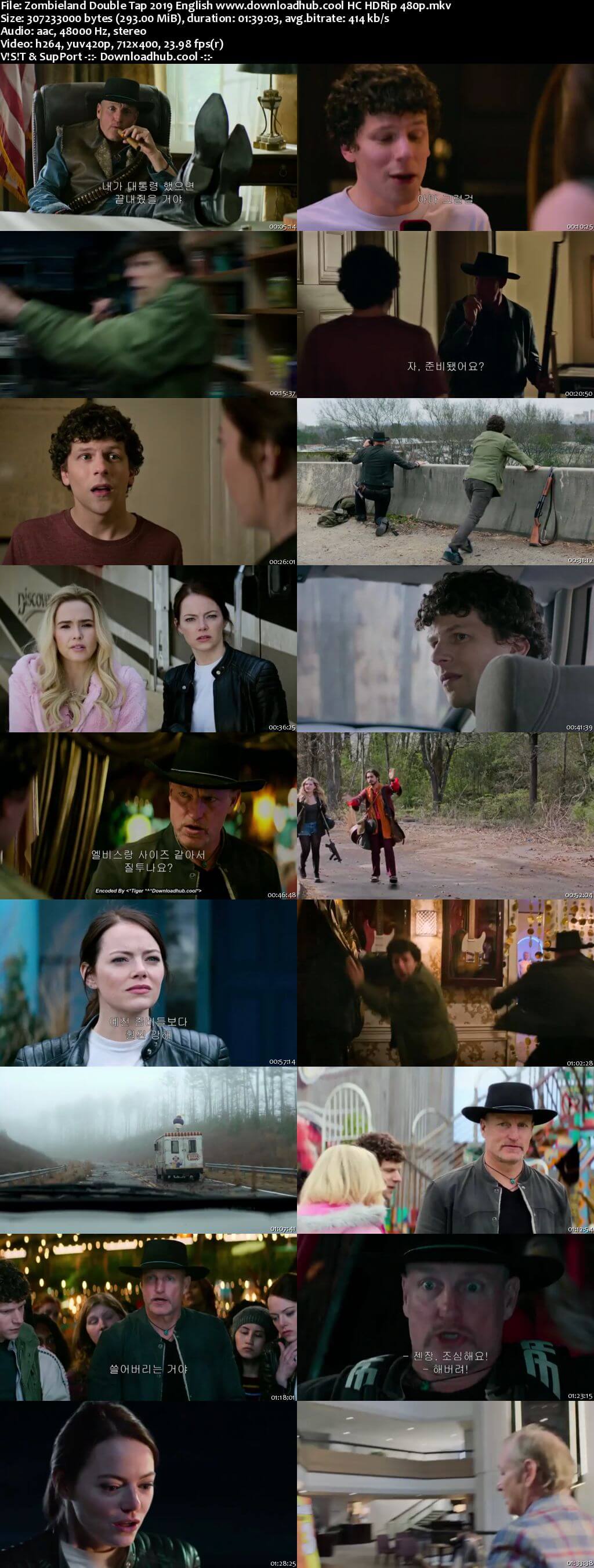 Zombieland Double Tap 2019 English 280MB HC HDRip 480p