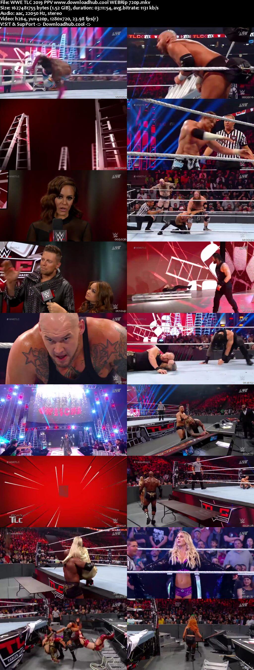 WWE TLC 15th December 2019 720p 750MB PPV WEBRip 480p