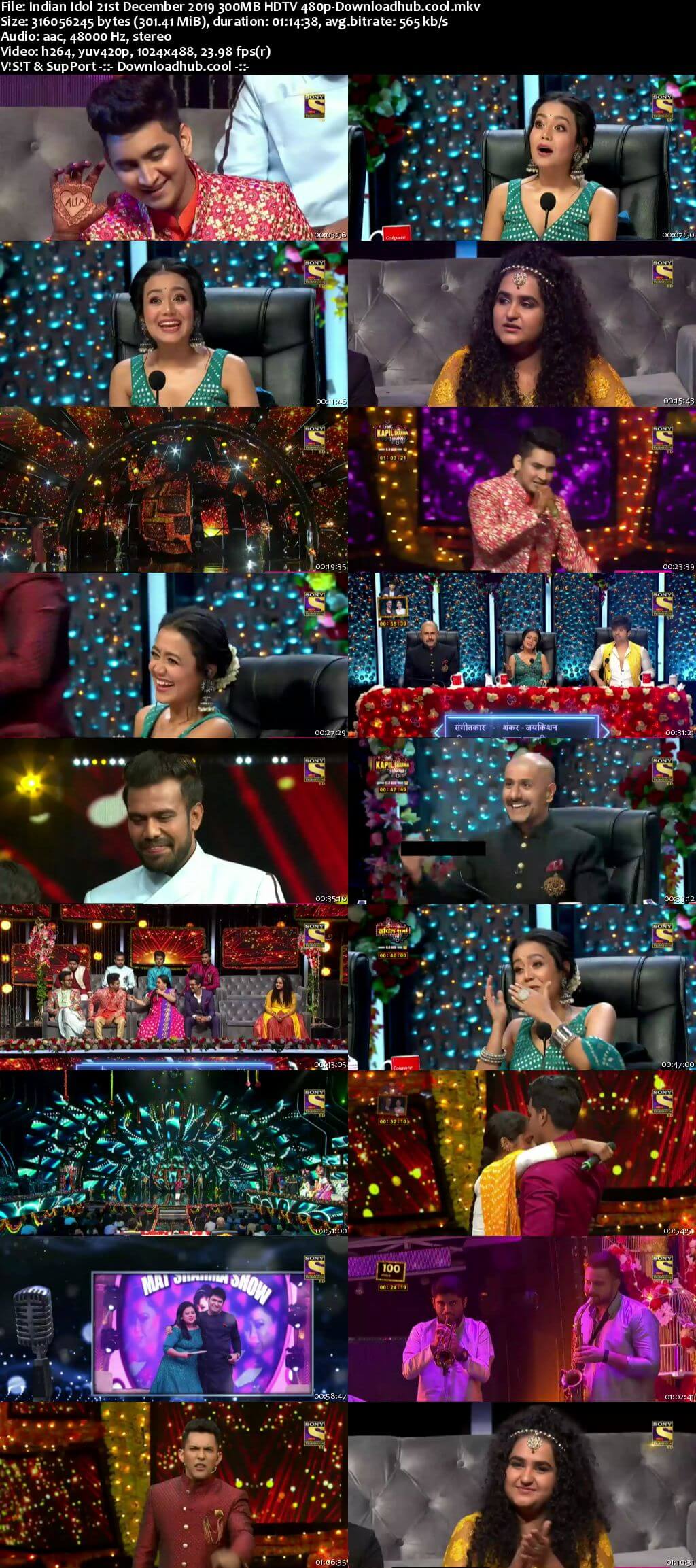 Indian Idol 21 December 2019 Episode 21 HDTV 480p