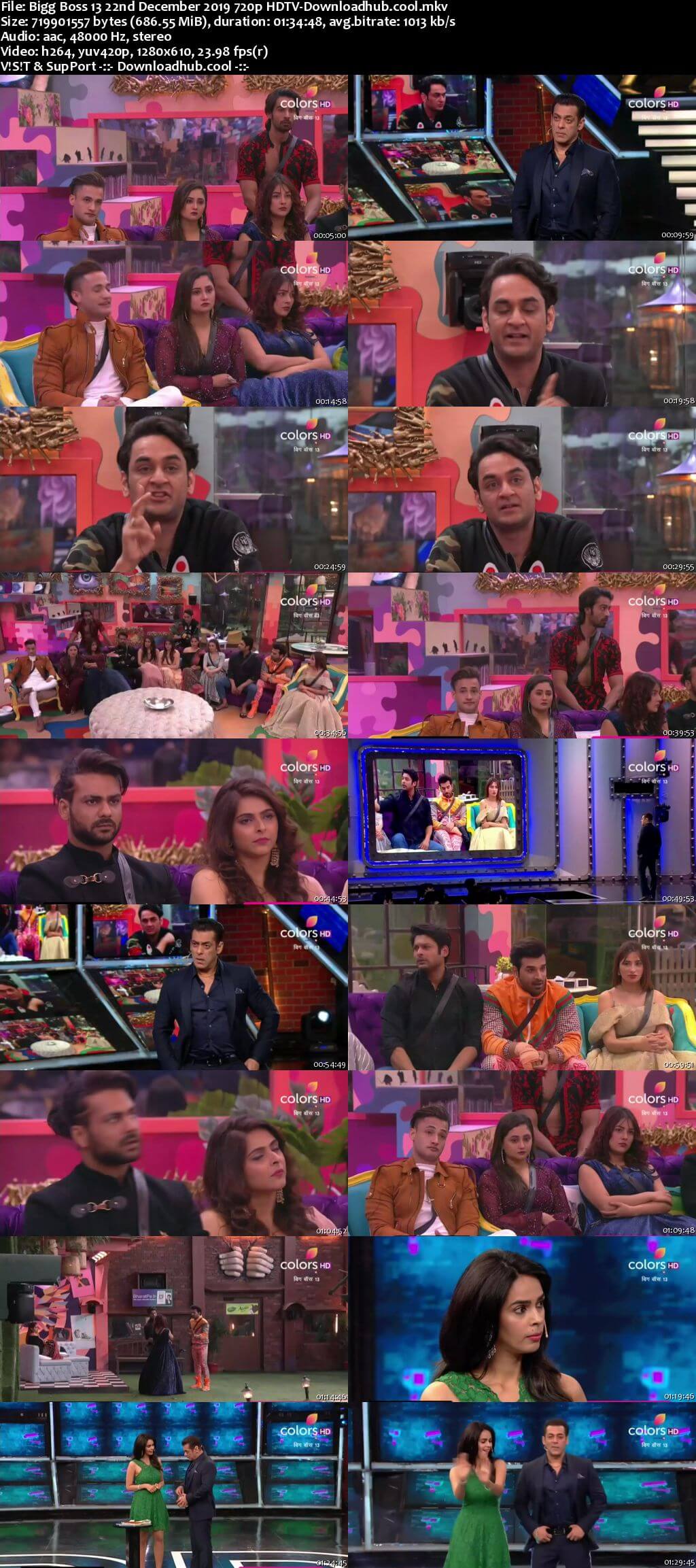 Bigg Boss 13 22 December 2019 Episode 83 HDTV 720p 480p