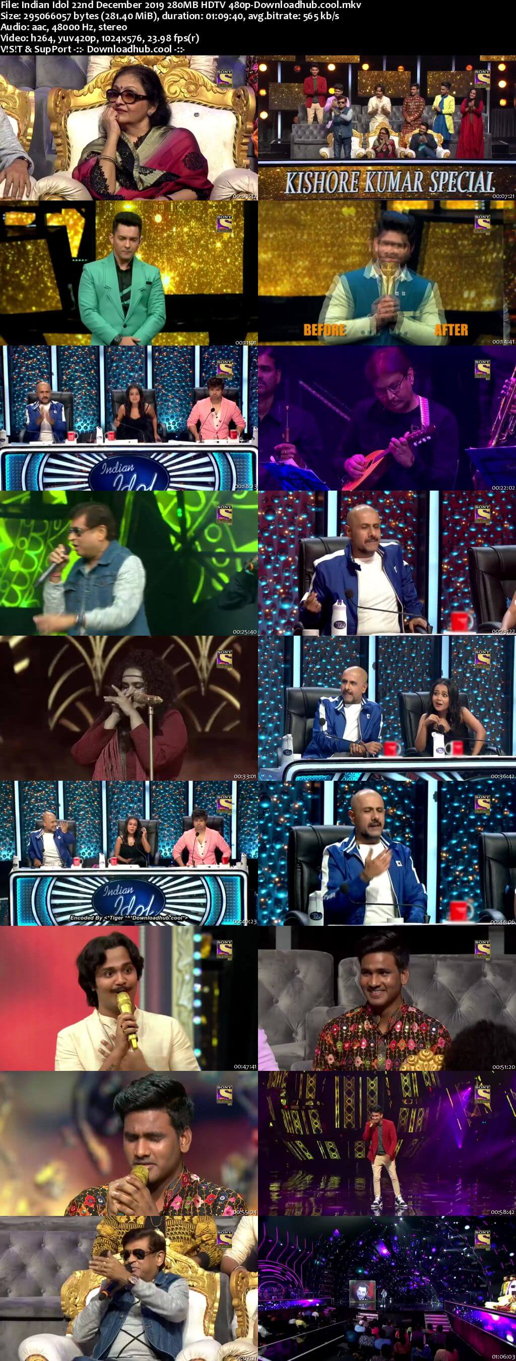 Indian Idol 22 December 2019 Episode 22 HDTV 480p