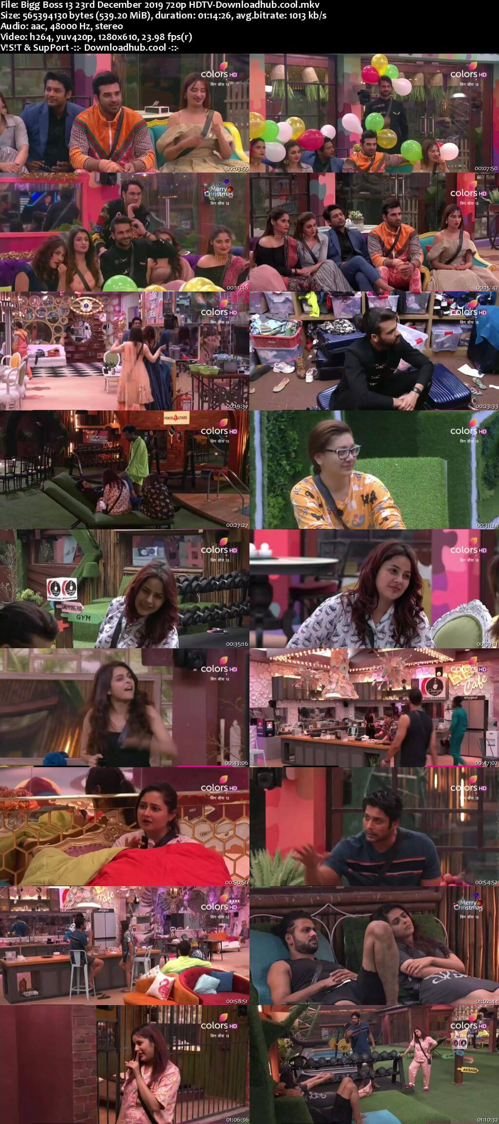 Bigg Boss 13 23 December 2019 Episode 84 HDTV 720p 480p