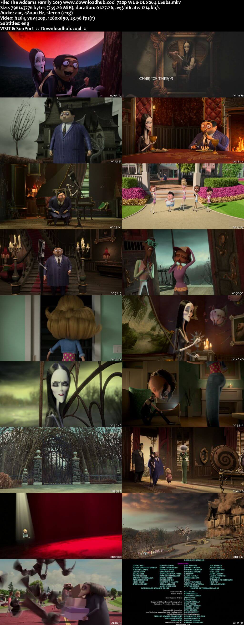 The Addams Family 2019 English 720p Web-DL 750MB ESubs
